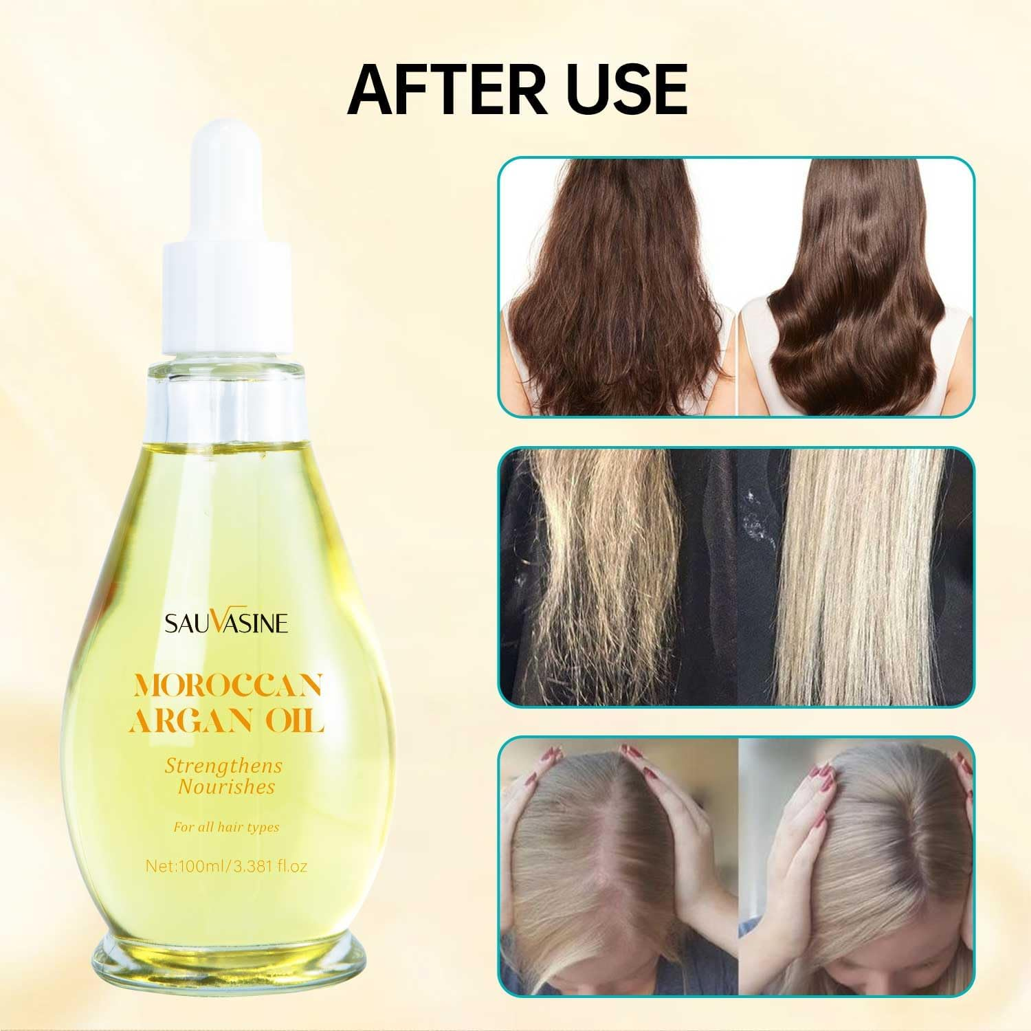 Moroccan Argan Oil for Hair, 100Ml, Strengthens and Nourishes, All Hair Types image number 2
