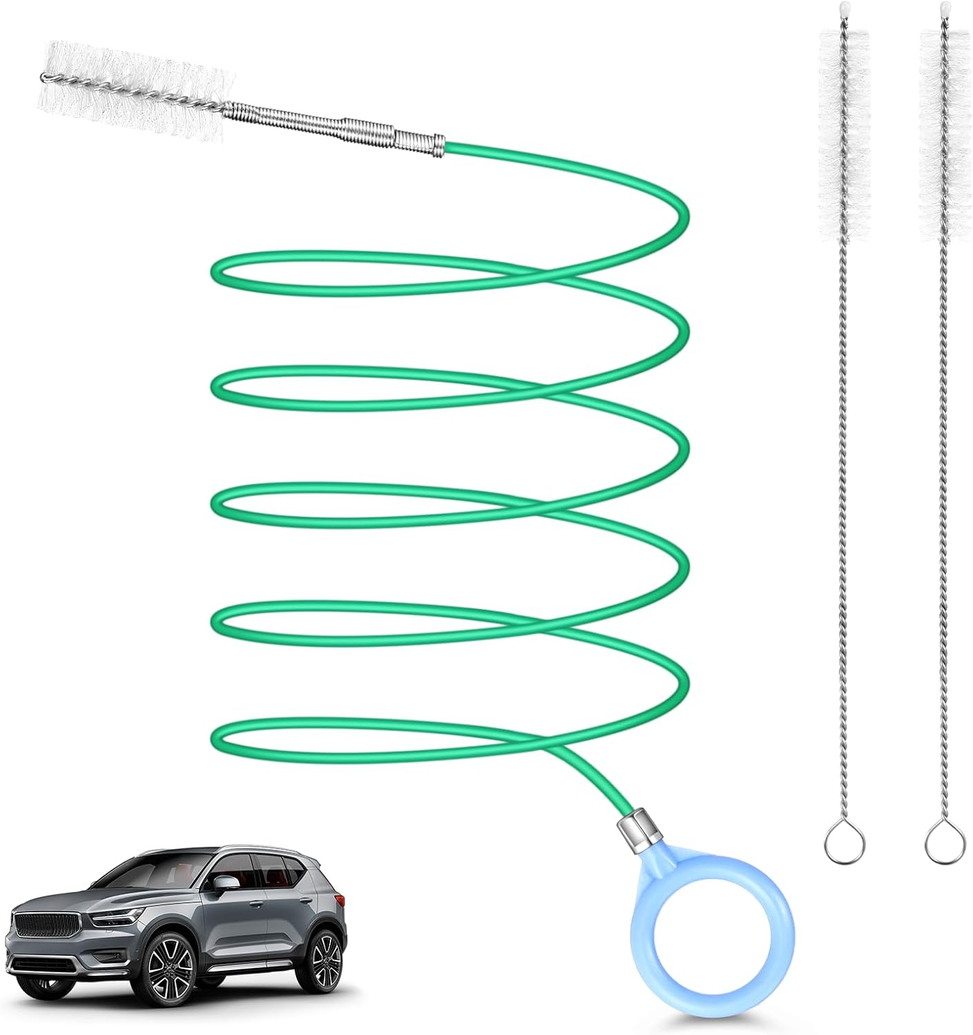 Draupnir Car Sunroof Cleaning Brush, 300 Cm Long Sunroof Drain Brush Flexible Drain Brush Tool Pipe Cleaner with 2 Pieces 20 Cm Cleaning Brush for Car Sunroof Wiper Drain Hole image number 4