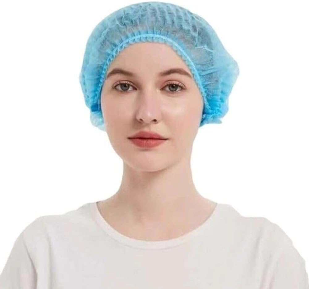 Poemtian 100PCS Disposable Hair Net Caps, Disposable Breathable Fluffy Hat Hair Net Hair Sleeves, Perfect for Sleeping Hair Nets, Hair Nets Food Service,Personal Care image number 2