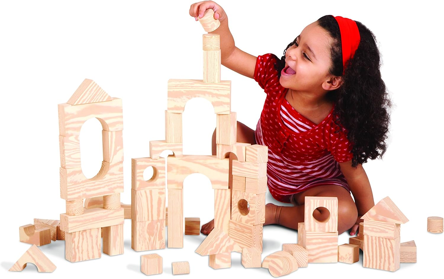 Edushape Edu Blocks &ndash; Ed 716071 Faux Wood 80Pcs Building Game image number 5
