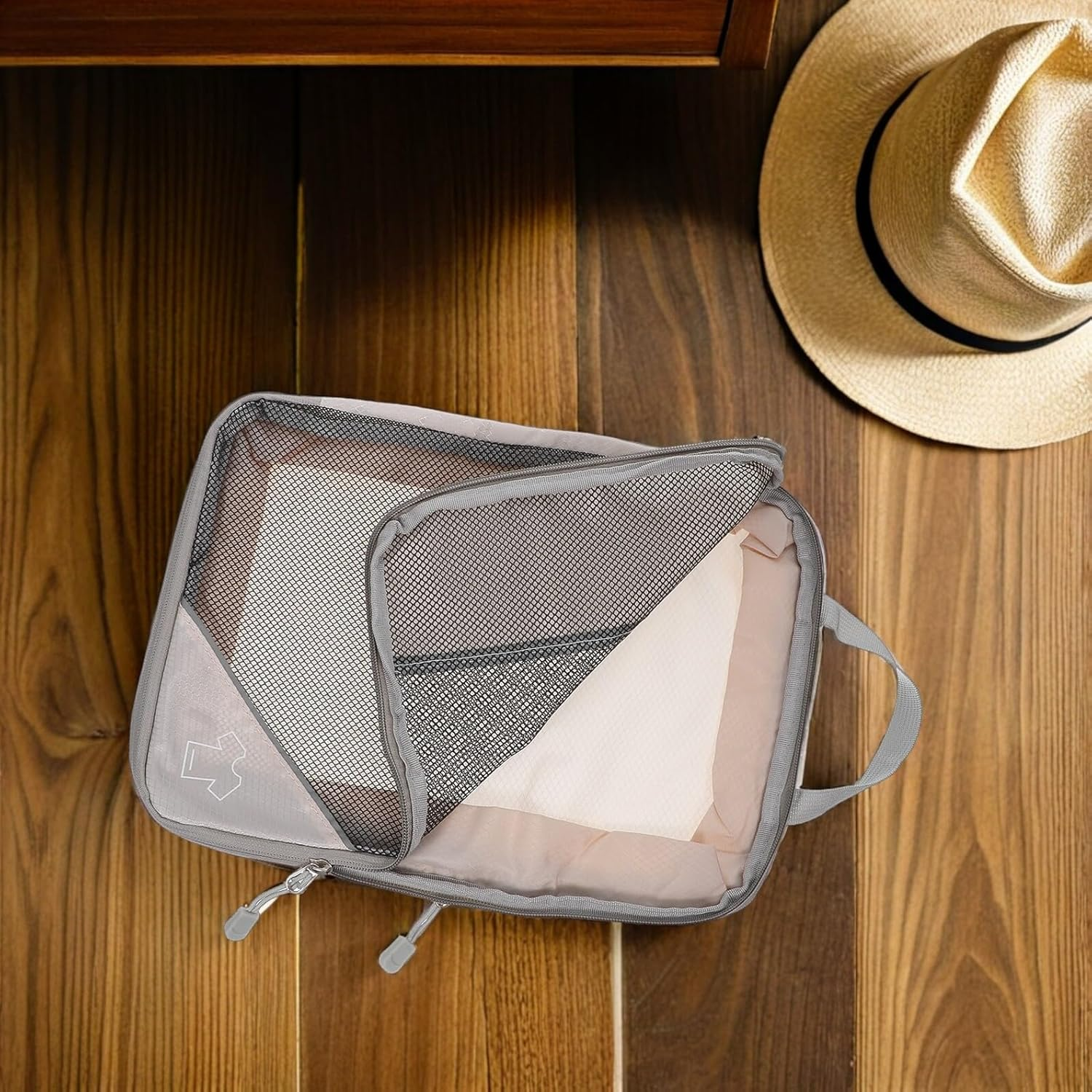 Outanaya 3PCS Expandable Compression Packing Cubes for Suitcases Space-Saving Travel Organizer Bags for Clothes Shoes Accessories Versatile Luggage Storage for Efficient Packing image number 1