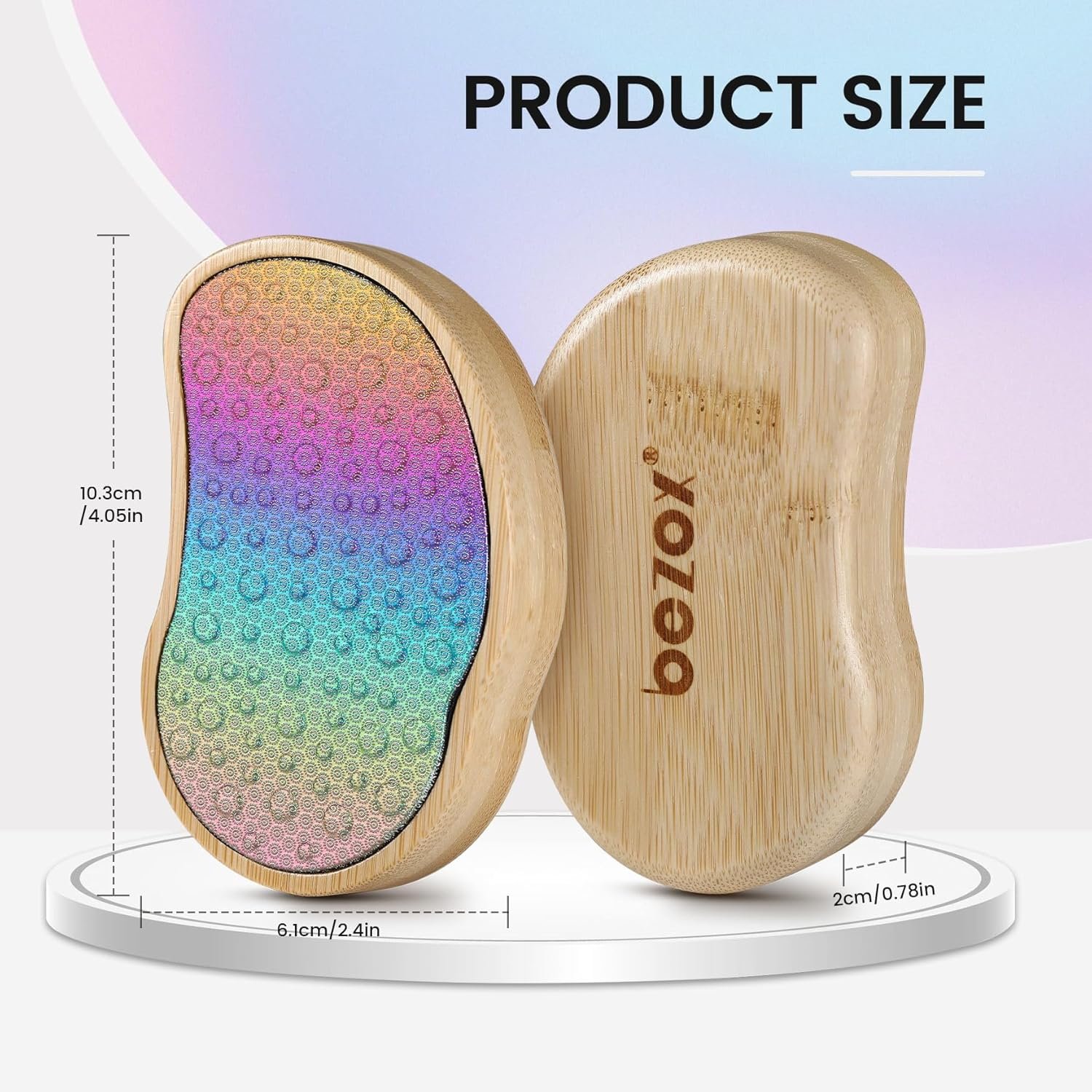 BEZOX NEW Foot File Combines Environmental Protection with High Efficiency in Removing Callus - Comfortable Wooden Handle, Beautiful Stainless Steel File Surface for Soft & Smooth Feet image number 5