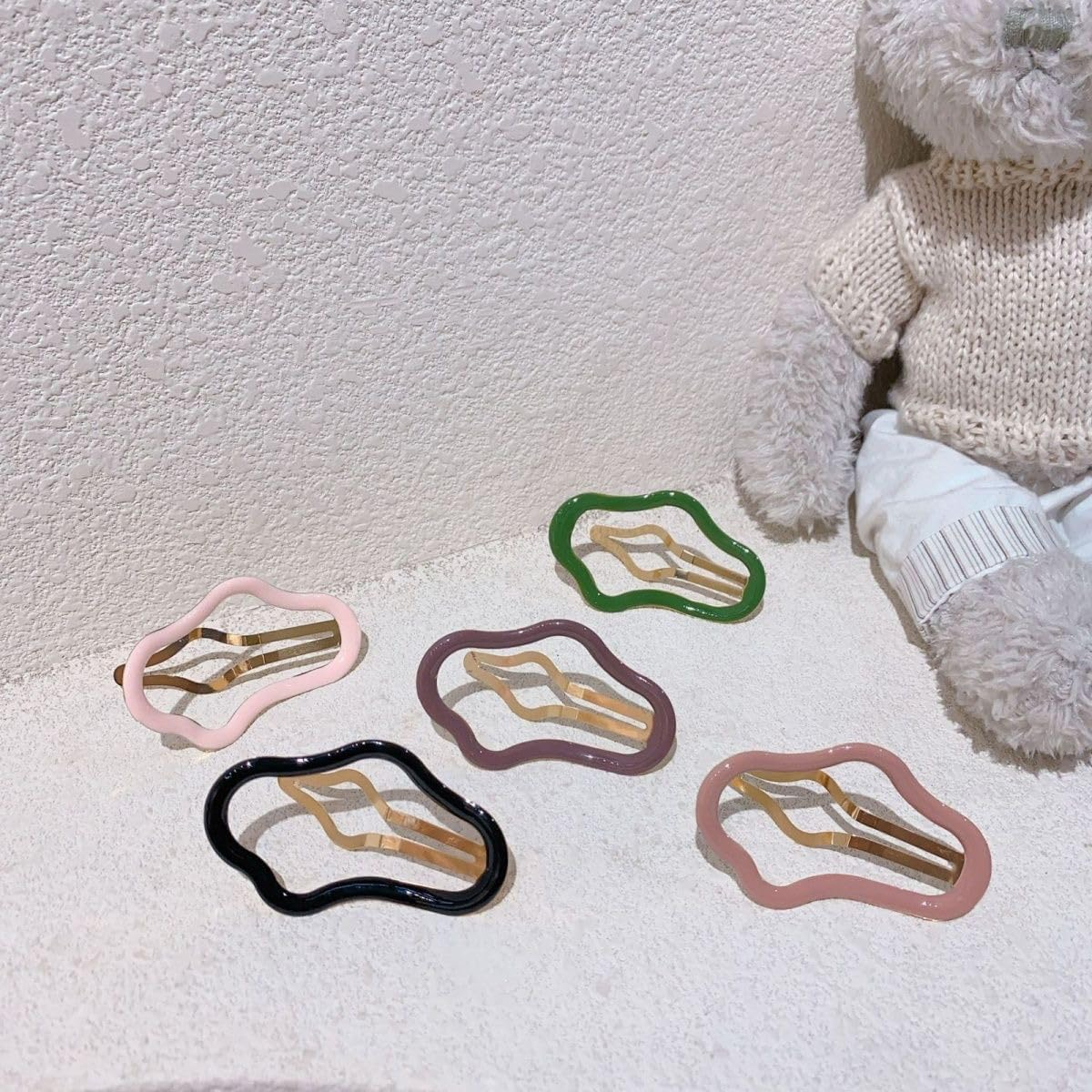 18Ps Hair Clips Women'S Small Mini Flower Shape Duckbill Hair Clips for Styling Flat Hair Clips Stripes Thick & Thin Hair Accessory image number 5