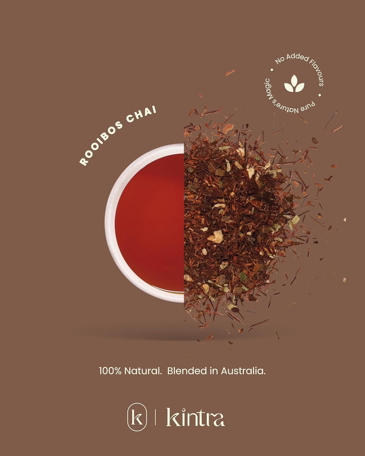 Kintra Foods African Rooibos Filter Teabags, 32 Count (80G) | South African Red Rooibos Tea Bags | Naturally Sweet Herbal Infusion | Caffeine Free Herbal Tea, No Additives, No Sugar image number 1