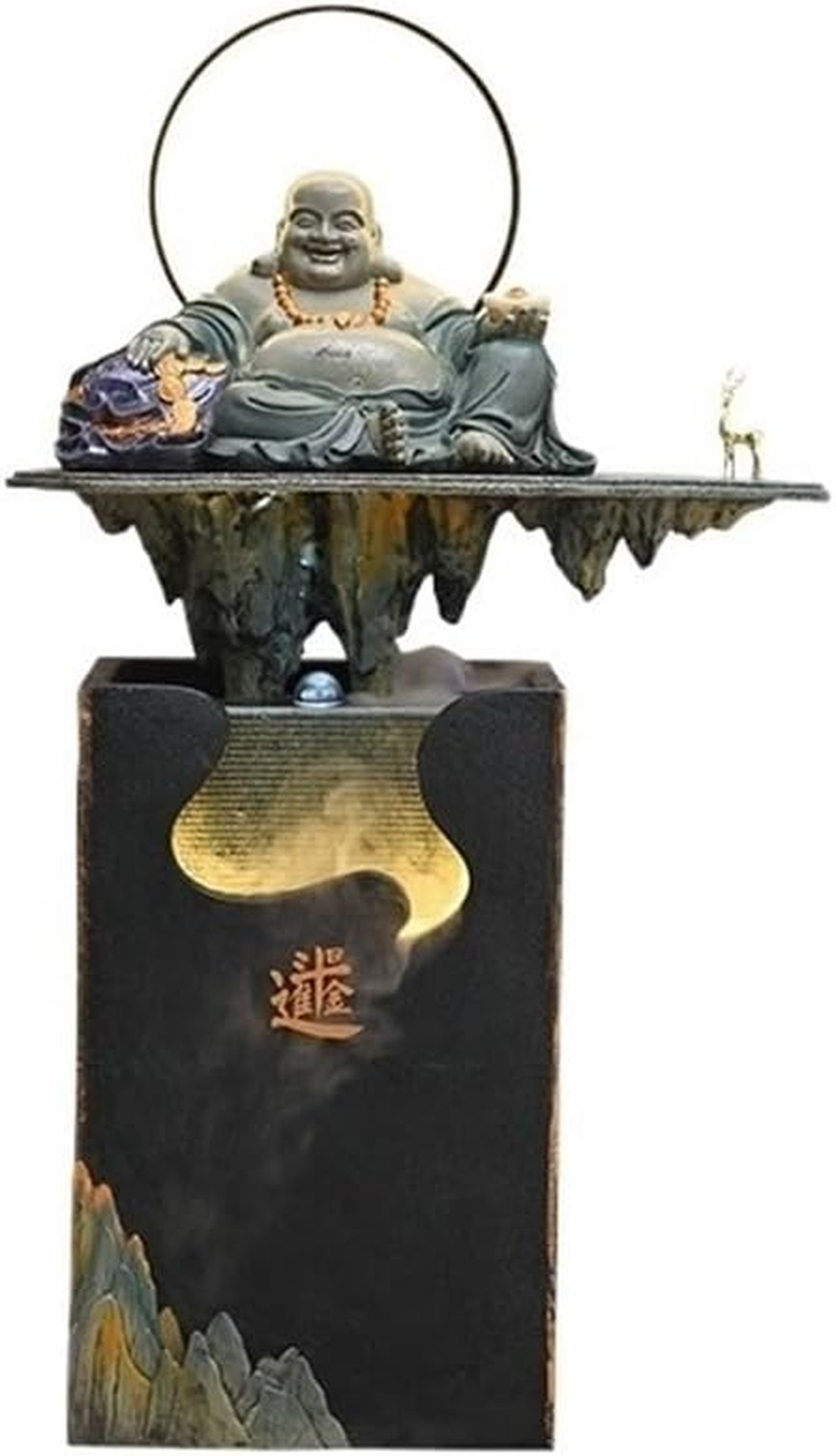 Outdoor Fountain Living Room Zen Fountain Company Housewarming Opening Gift Fortune Water Ornaments(Yellow)