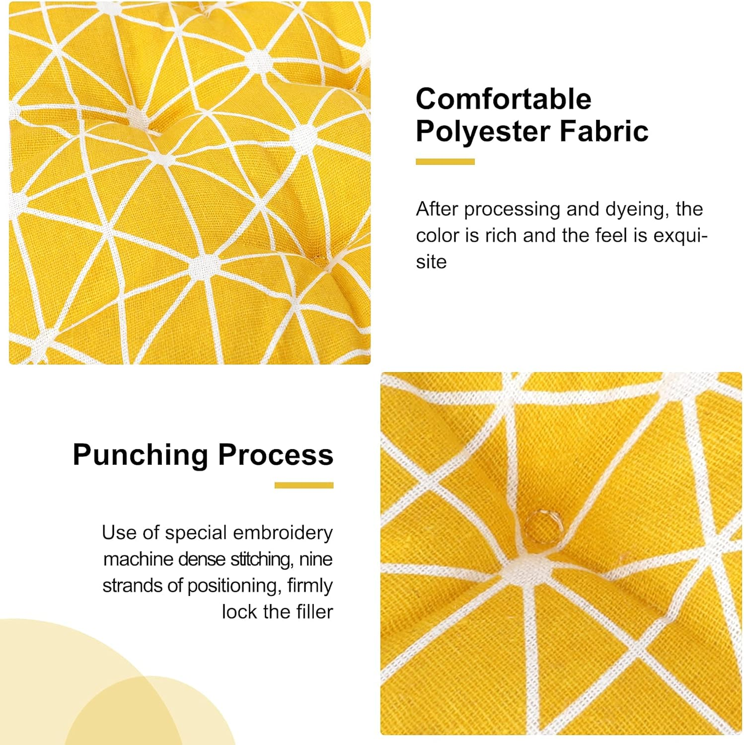 Homemiyn round Seat Patio Cushion Floor Pillow Cushion round Chair Cushion Outdoor Seat Pads for Sitting Meditation Yoga Living Room Sofa Balcony 15 Inch image number 7