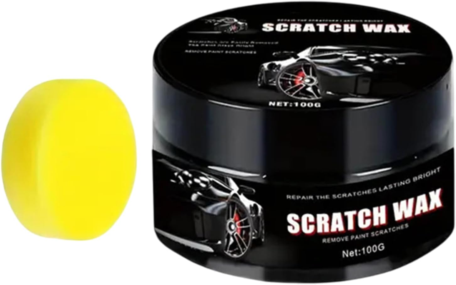Car Paint Scratch Repair - Scratch Remover for Vehicles | 100G Quick Detailer Cleaner Restorer Protectant with Sponge for Clear Coat Single Stage Paint Matte Finish Chrome Trim Glass image number 3