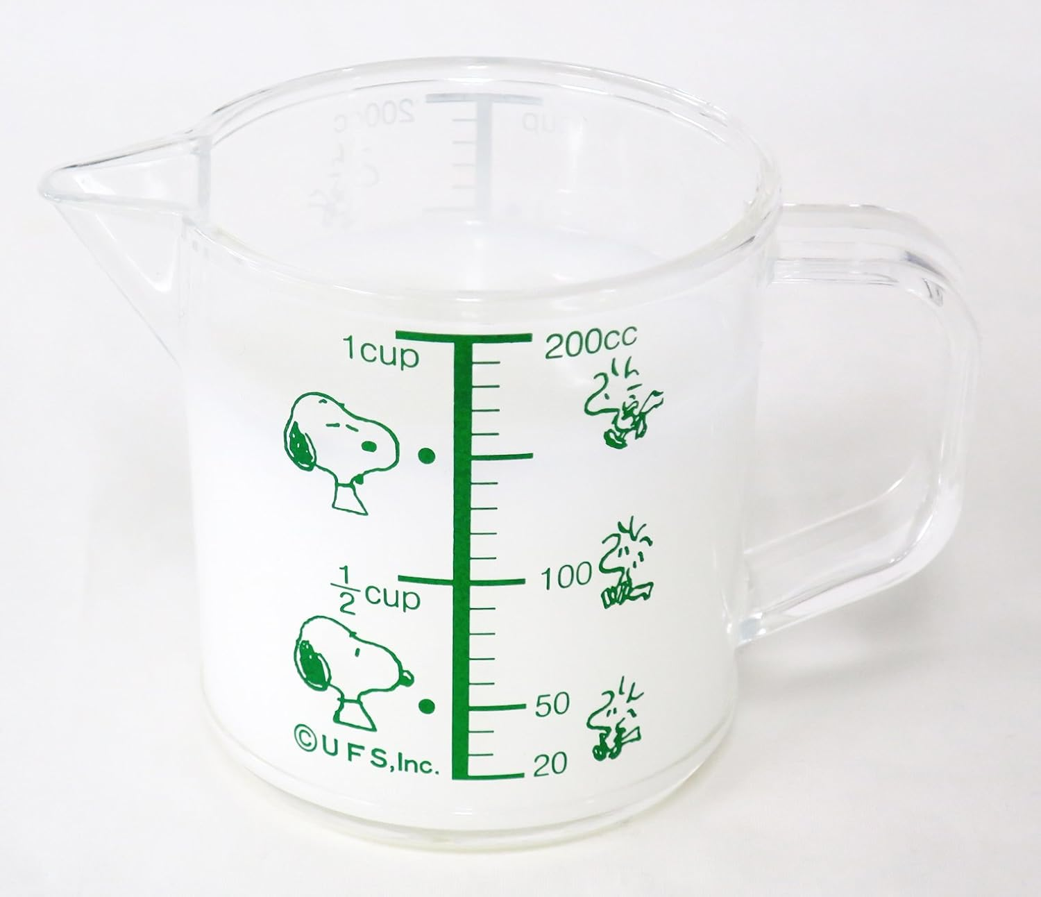 OSK MC-1 Measuring Cup, Rilakkuma Measuring Cup, Small, 7.8 Fl Oz (200 Ml), Made in Japan, Graduated, Boiling Water, Handle, Cute, Stylish, Easy to Use, Easy to Pour, for Cooking, Clear image number 2