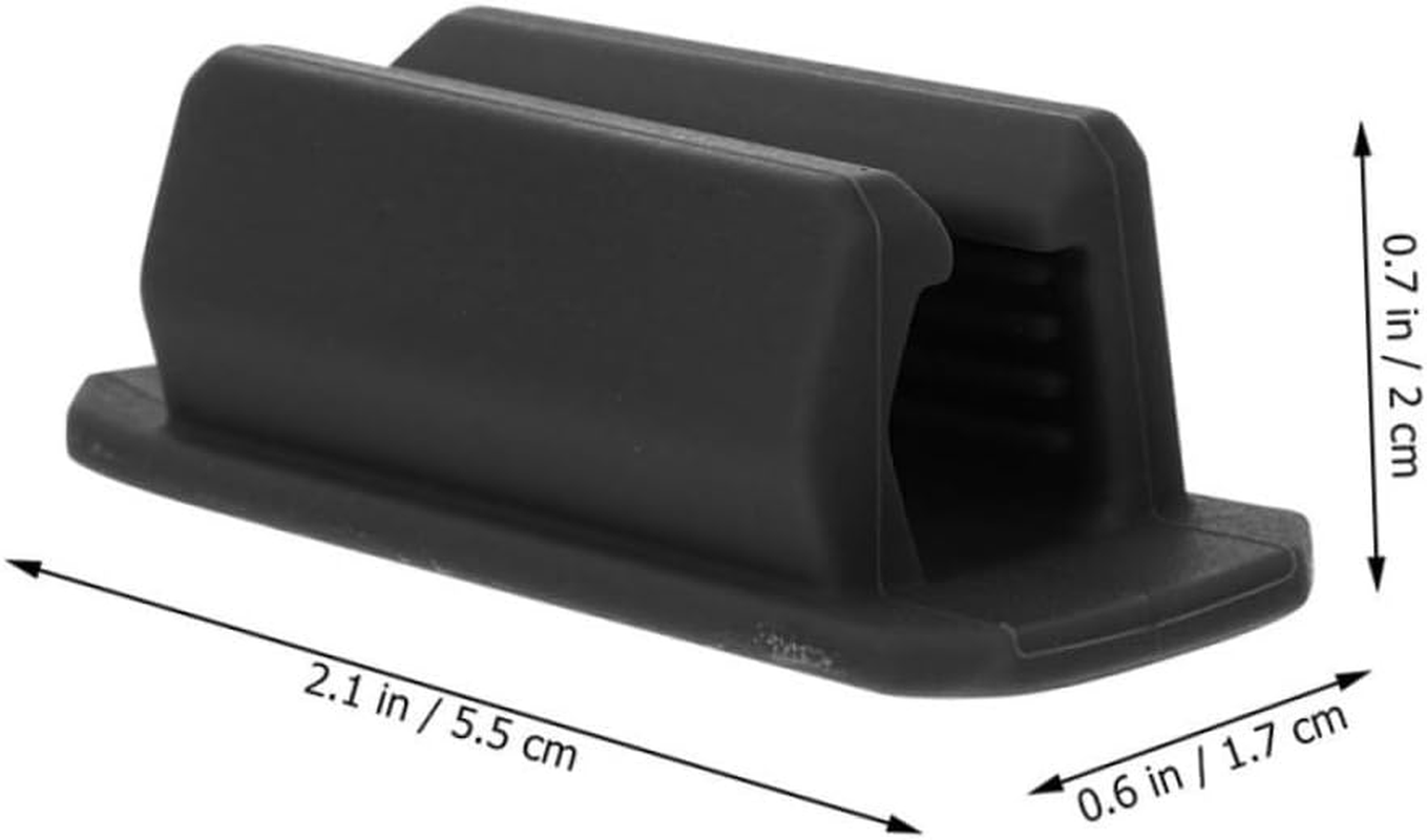 HONMEET 20Pcs Cap Pencil Desk Organizer Accessories Adhesive Silicone Pen Holder image number 4