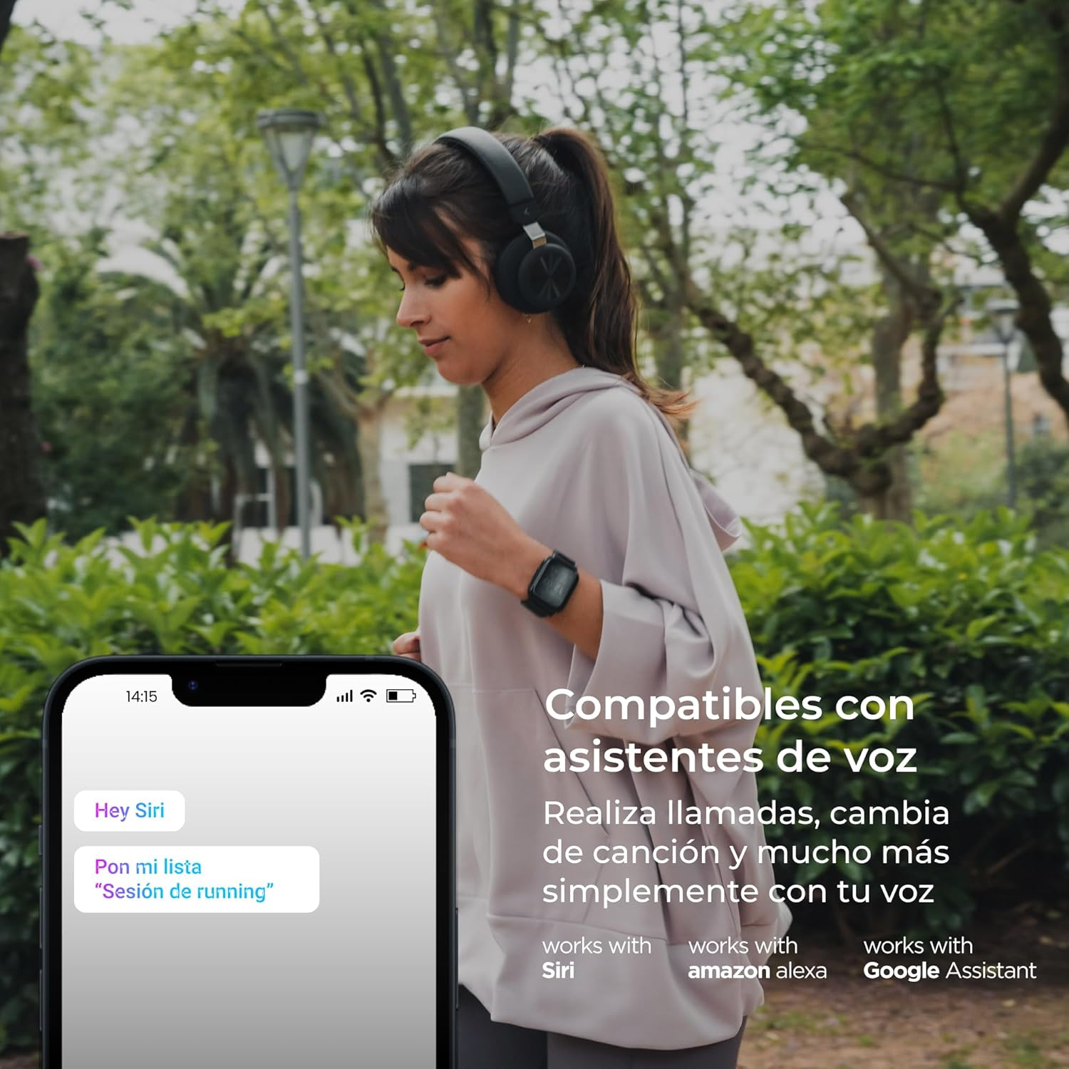 KSIX Wireless Headphones Retro 2, FM Radio, SD Card, Bluetooth 5.0, up to 10 Hours Runtime, Brown image number 6