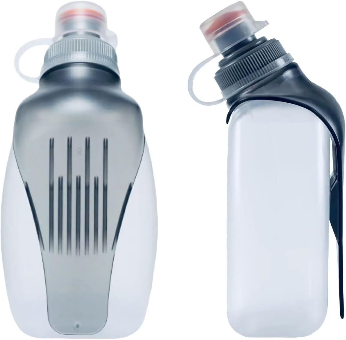 HECHZSO Water Bottle for Running No Bounce Water Bottle with Clip and Cover Cap,Bpa-Free Plastic, 8.8Oz (250Ml) for Running/Marathon/Walking/Hiking/Cycling/Trail/Skiing (2 Pack) image number 3