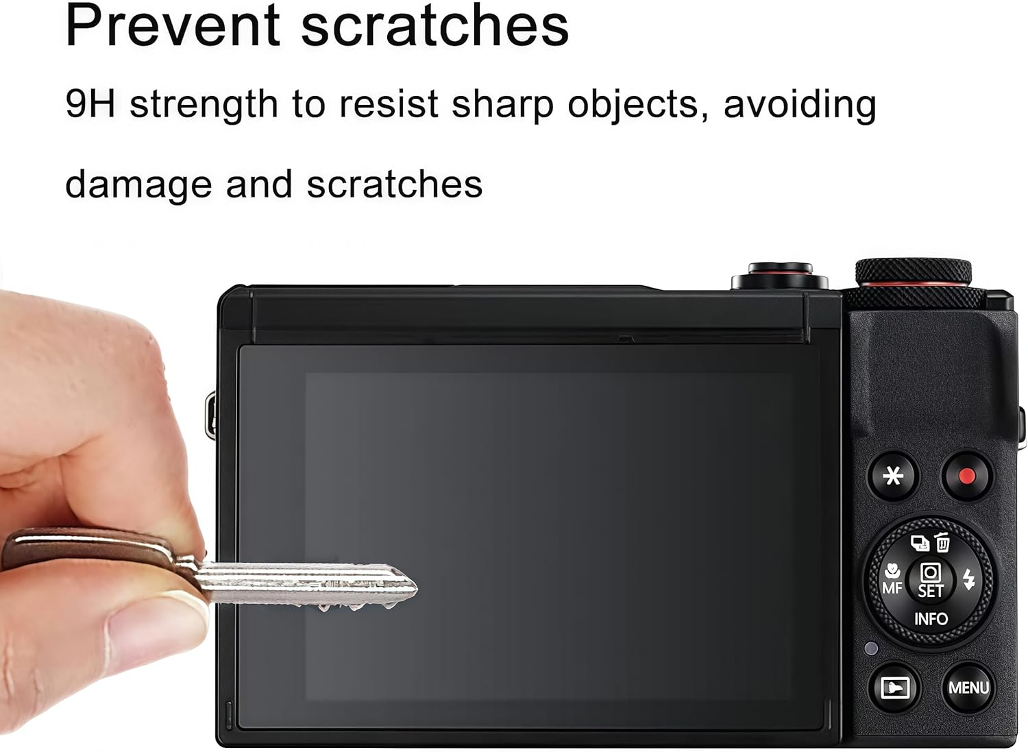 G7 X Mark III Screen Protector for Canon G7X Mark III Digital Camera, 9H Hardness G7XIII Tempered Glass Cover Anti-Scrach Anti-Fingerprint Anti-Bubble Anti-Water Anti-Dust image number 4