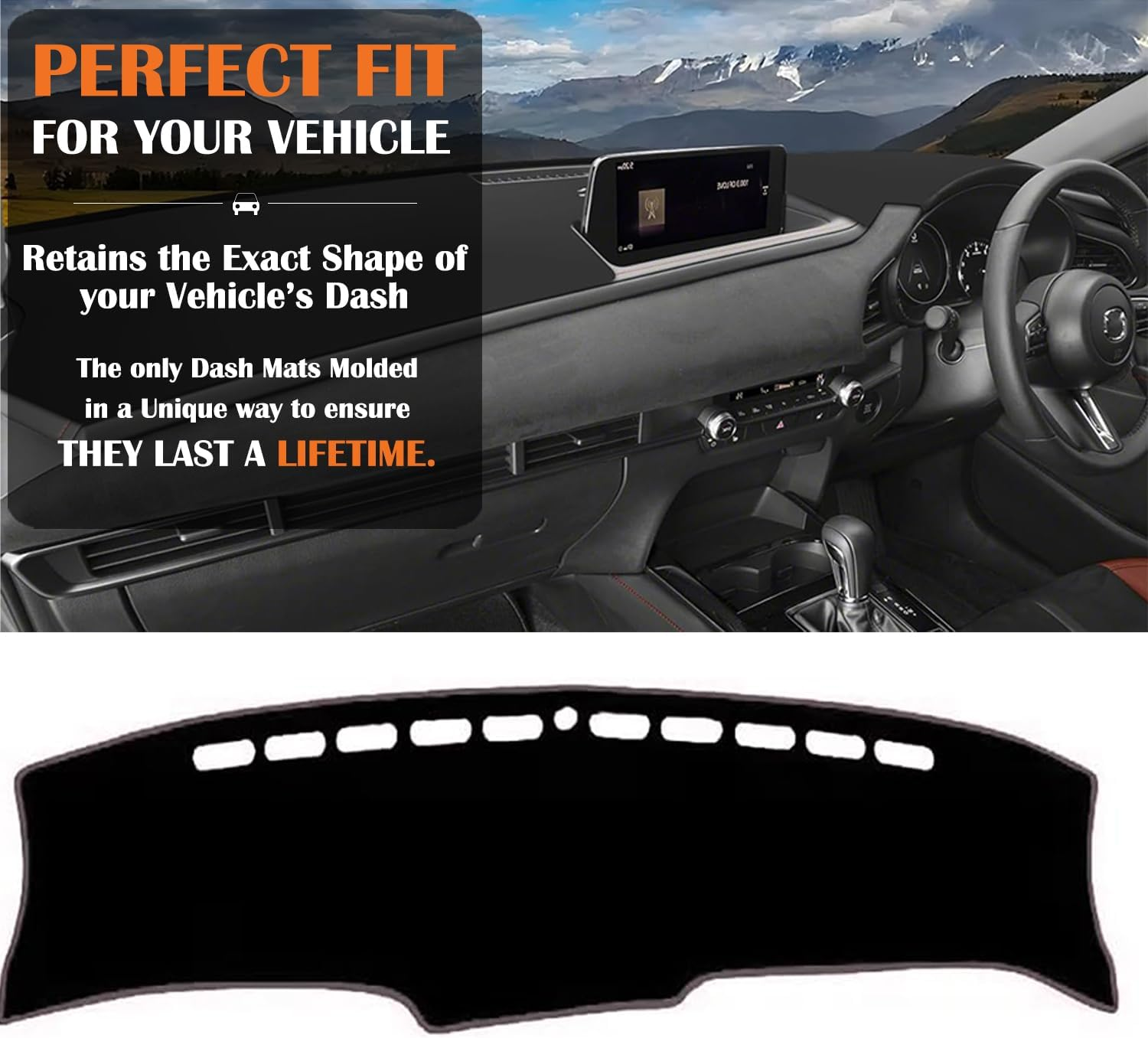 Evervenz Dash Mat for Hyundai Tucson NX4 2022 2023 2024 Flannel（Without HUD） Dash Cover Dashboard Cover Tucson01 image number 5