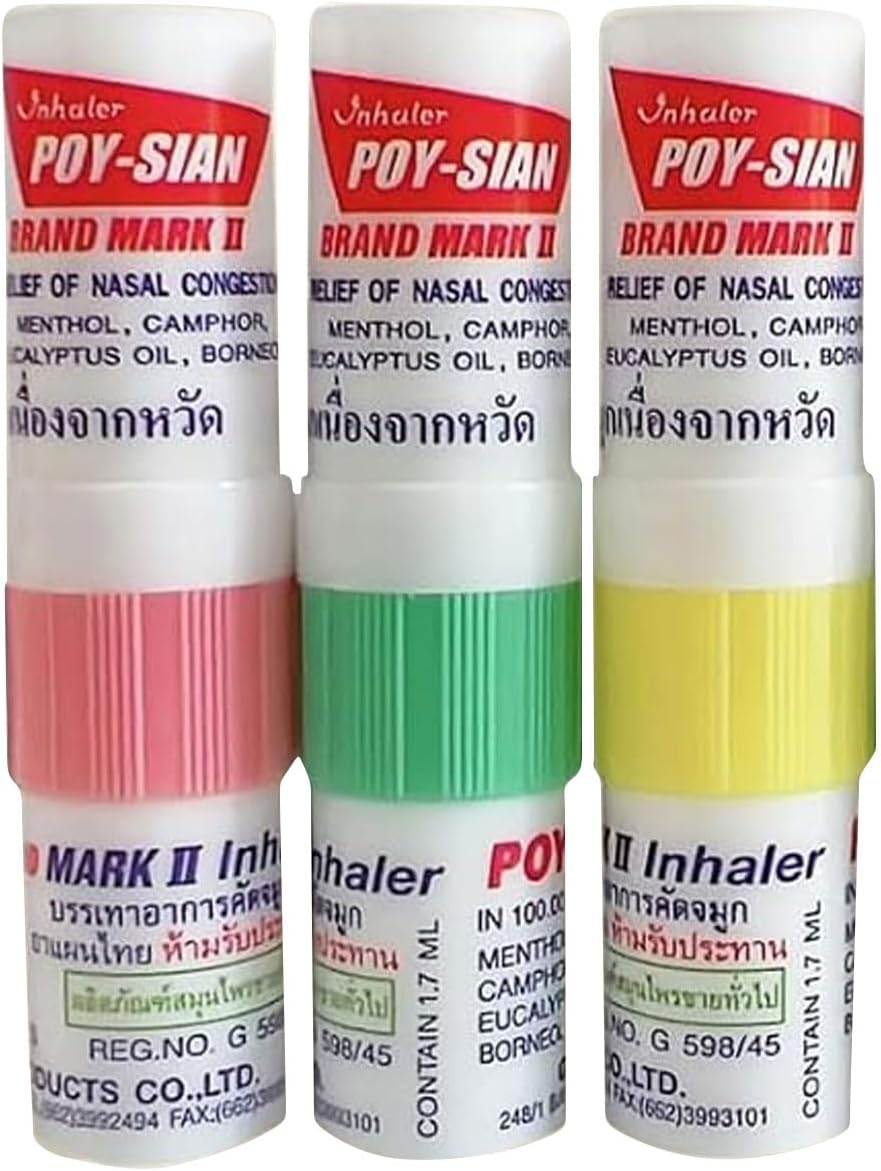 MQ 3 Pack 2-In-1 Nasal Inhaler, Menthol, Camphor, Eucalyptus Oil, Borneol, Cold, Vertigo, Fatigue, Heatstroke, Mosquito Bites image number 4