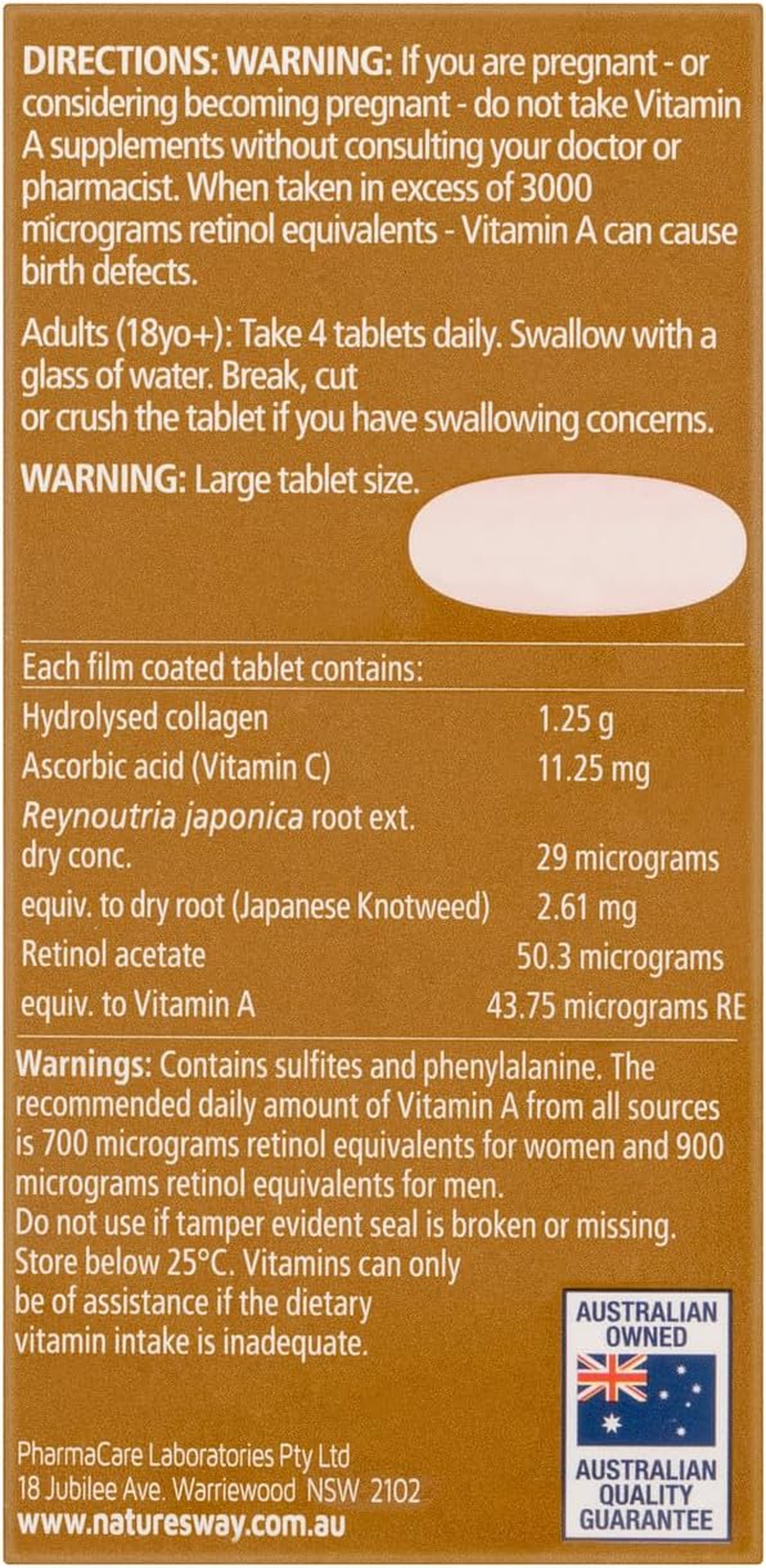 Nature'S Way Beauty Collagen Mature Skin 60 Tablets image number 6