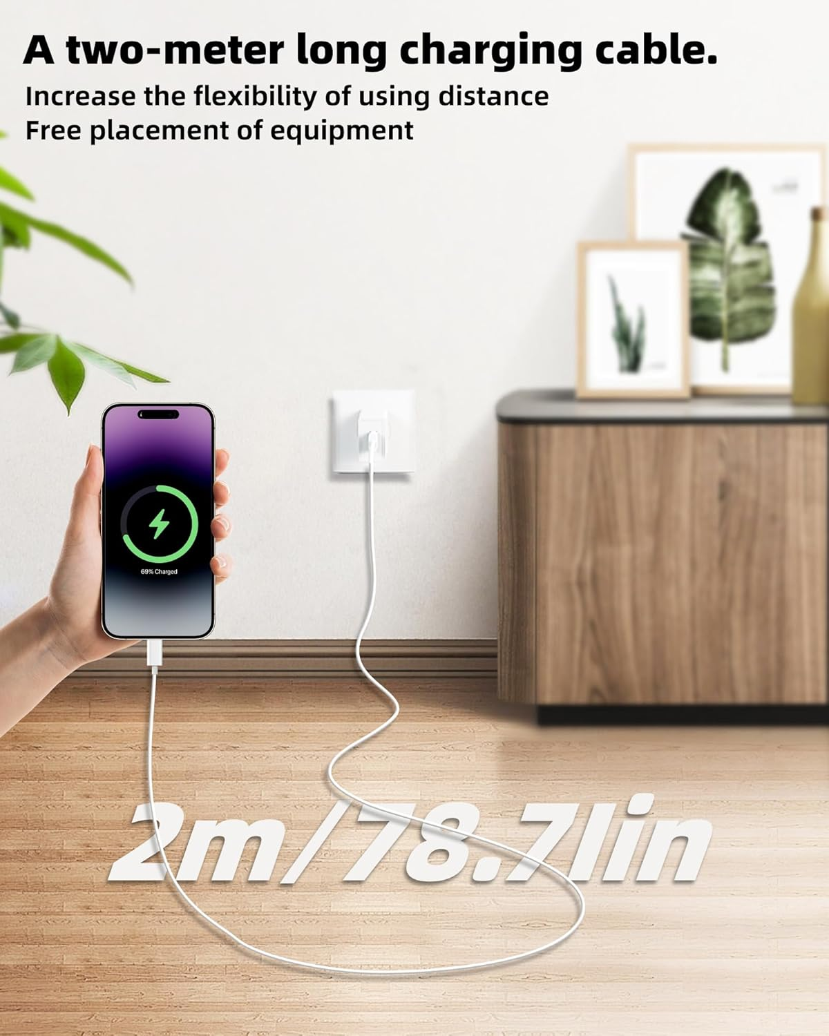 USB C to Lightning Cable 6.6Ft(2 Pack)For Iphone14 13 Pro Max Charger Fast Charging Cord for Apple MFI Certified for Ipad Type C PD Power Block Connector Data Transfer Car Accessories Macbook Portable