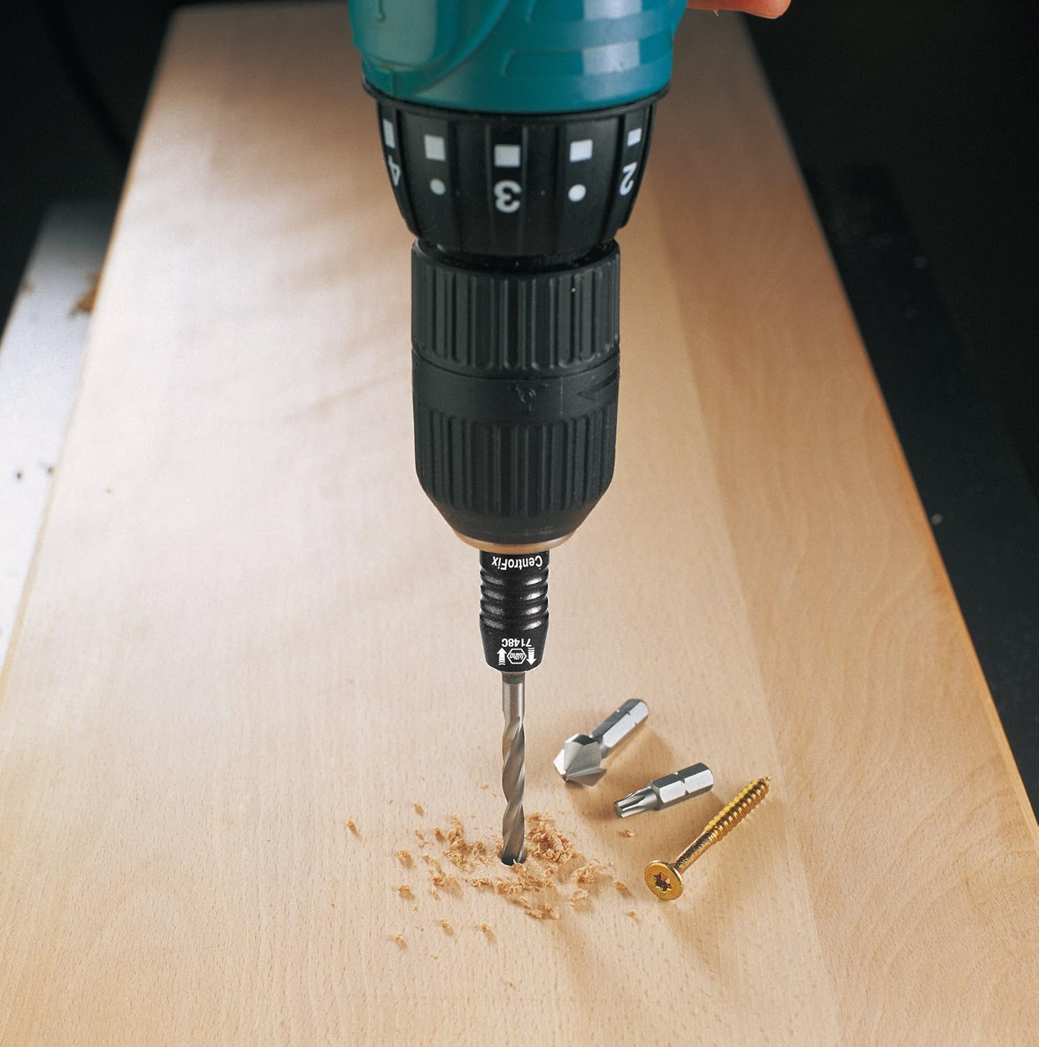 Wiha 7148 Centrofix Mechanically Lockable Bit Holder, 1/4 Inch image number 1