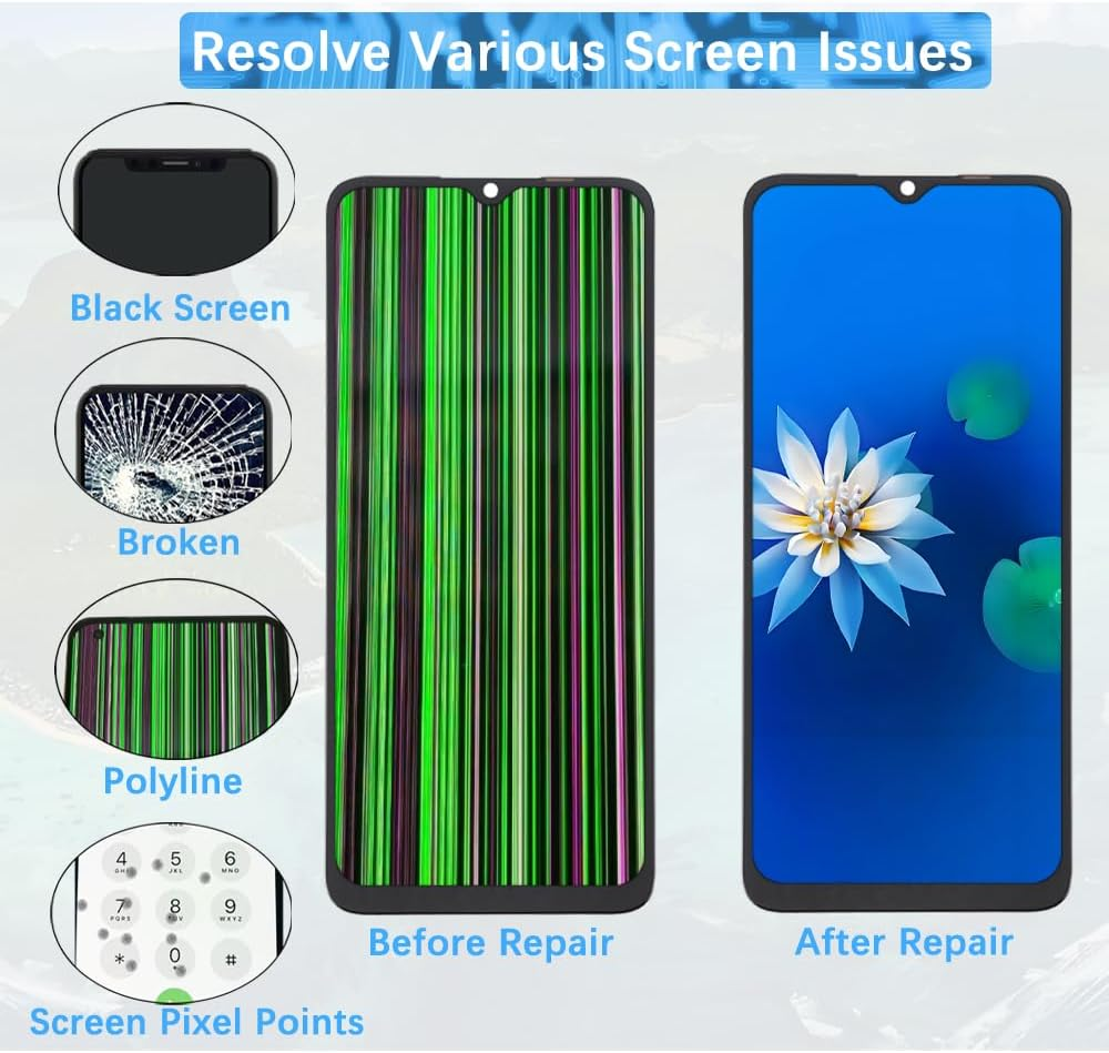 H&LYCYJ Display Screen for Oppo A17/A17K/A77 4G CPH2477 CPH2471 CPH2385 LCD Screen Replacement Assembly with Kit