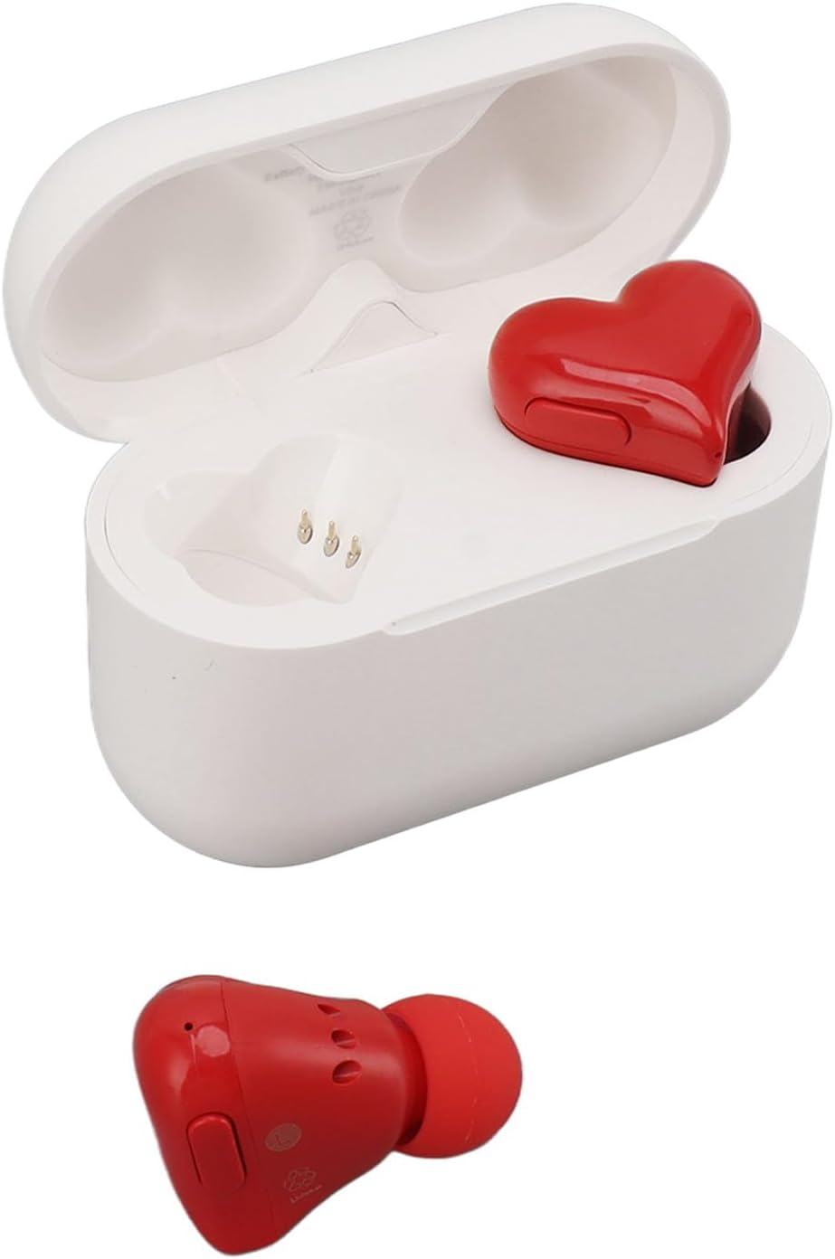Jiawu Wireless Earbuds, Heart Shaped Multifunctional Ergonomic Design Noise Cancelling Comfortable Earphones for Music