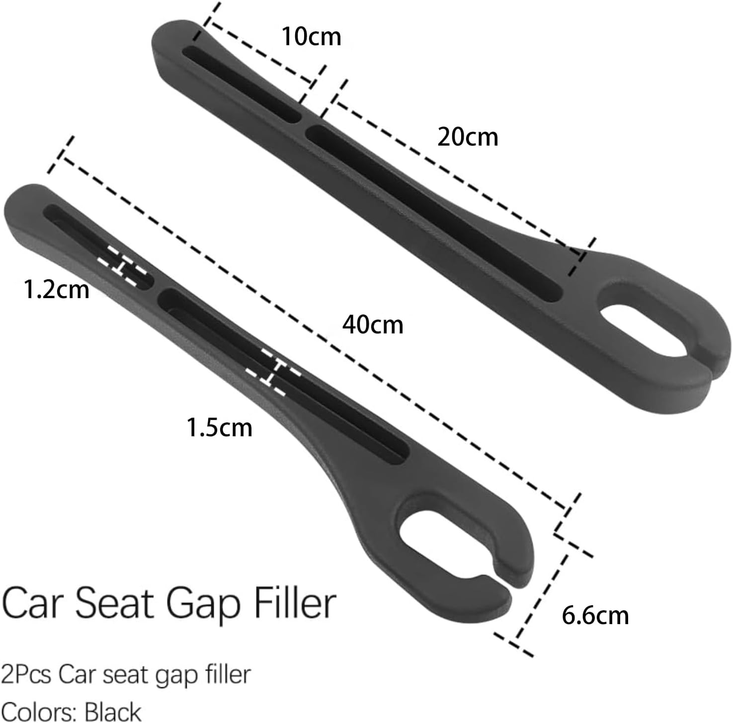 2-Pack Car Seat Gap Filler Organizer with Phone Holder, Upgraded Version, Essential Car Accessories to Prevent Items from Falling, Black image number 4