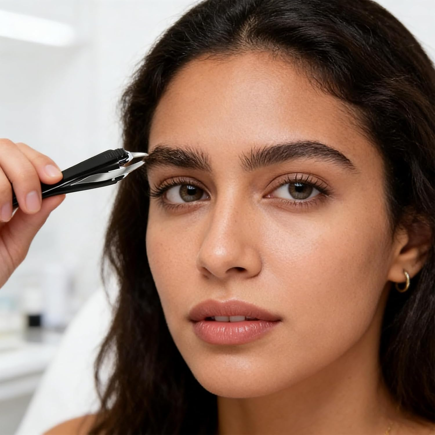 Yxvyxymyxxg Professional Eyebrow Tweezer, 1 PCS Stainless Steel Precision Slant Tip Tweezer &mdash; for Facial Hair Brow Shaping/Ingrown Hair Removal, Black image number 6