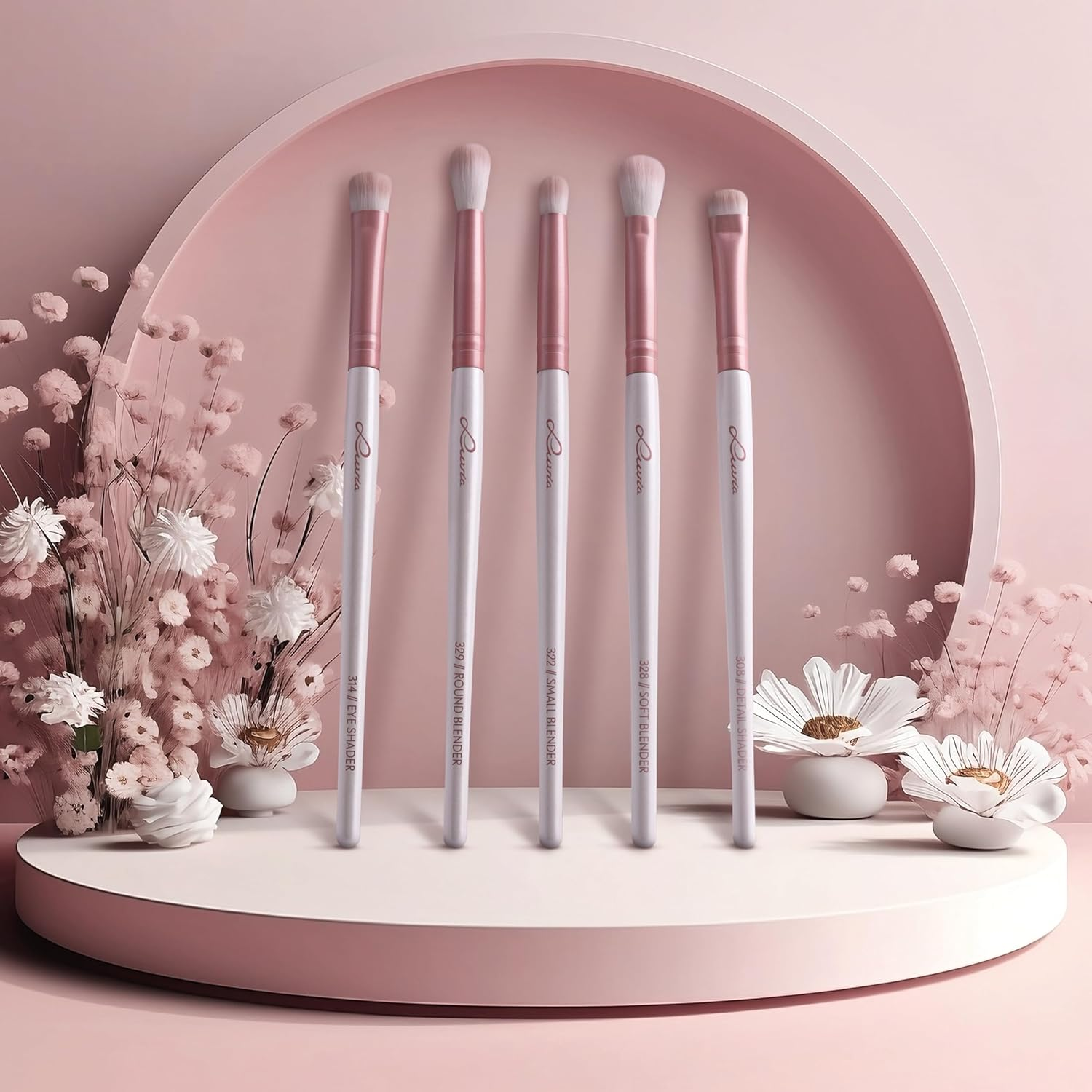 Luvia Eye Brush Set, Essential Eye Brush Set, 5 Eyeshadow Makeup Brush Set, Perfect Blending & Application, Vegan Brush Set image number 2