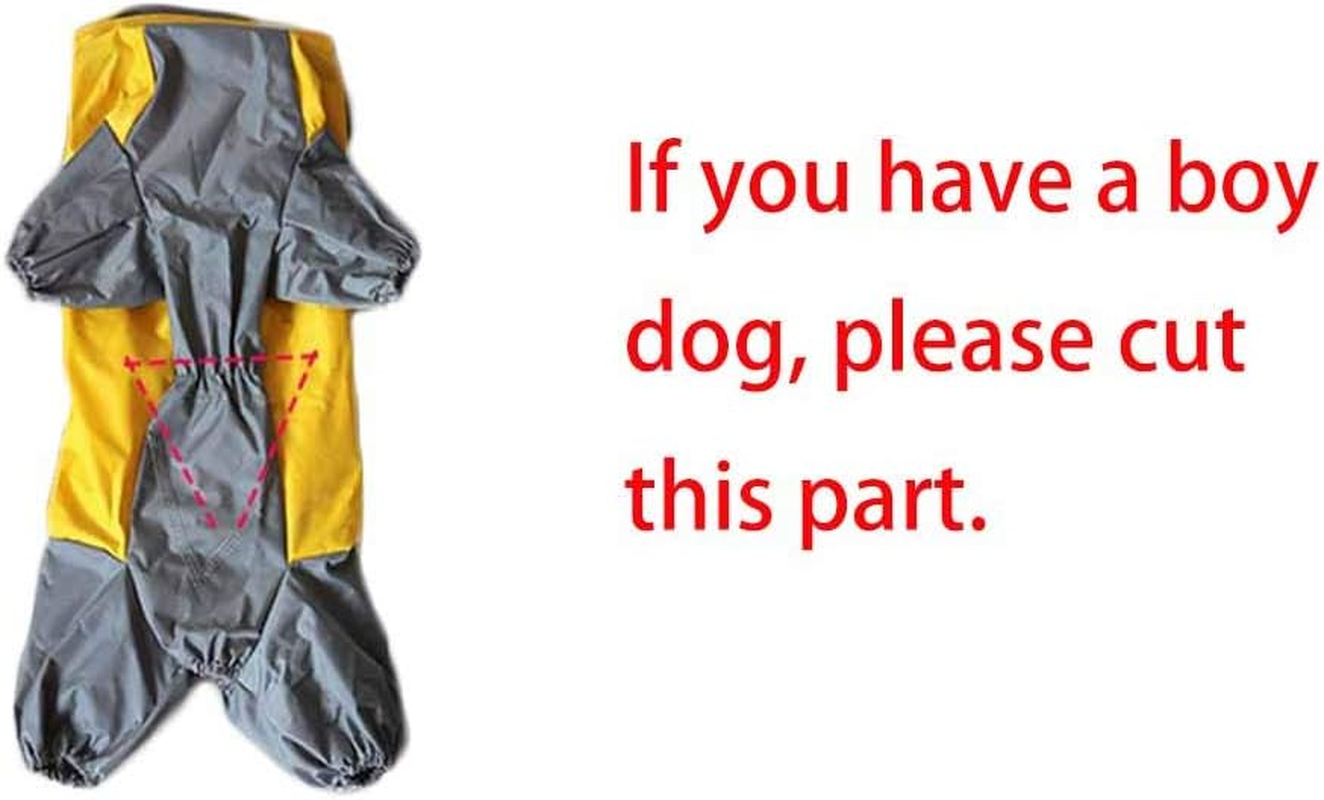 Patchwork Raincoat for Dogs, Dog Raincoat, Waterproof 4-Legged Rain Jacket, Pet Raincoat, Dog with Removable Hood for Small, Medium and Large Dogs (26#, Green) image number 4