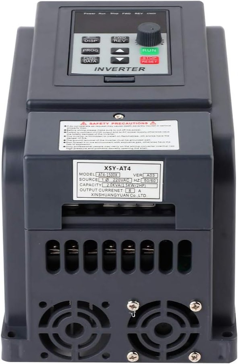 XUMIUZIY VFD 1.5KW, 1-Phase Input 3-Phase 380V VFD Motor Inverter Converter Inverter Speed Controller, Professional Variable Frequency Drive for Spindle Motor Speed Control image number 4