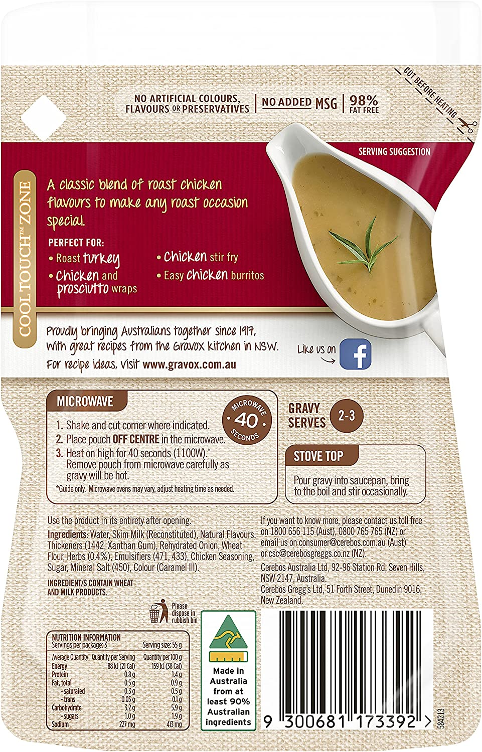 Gravox Roast Chicken with Herbs Gravy Pouch Liquid Pouch for Gravy and Liquid Stock Instant Gravy 165G image number 3