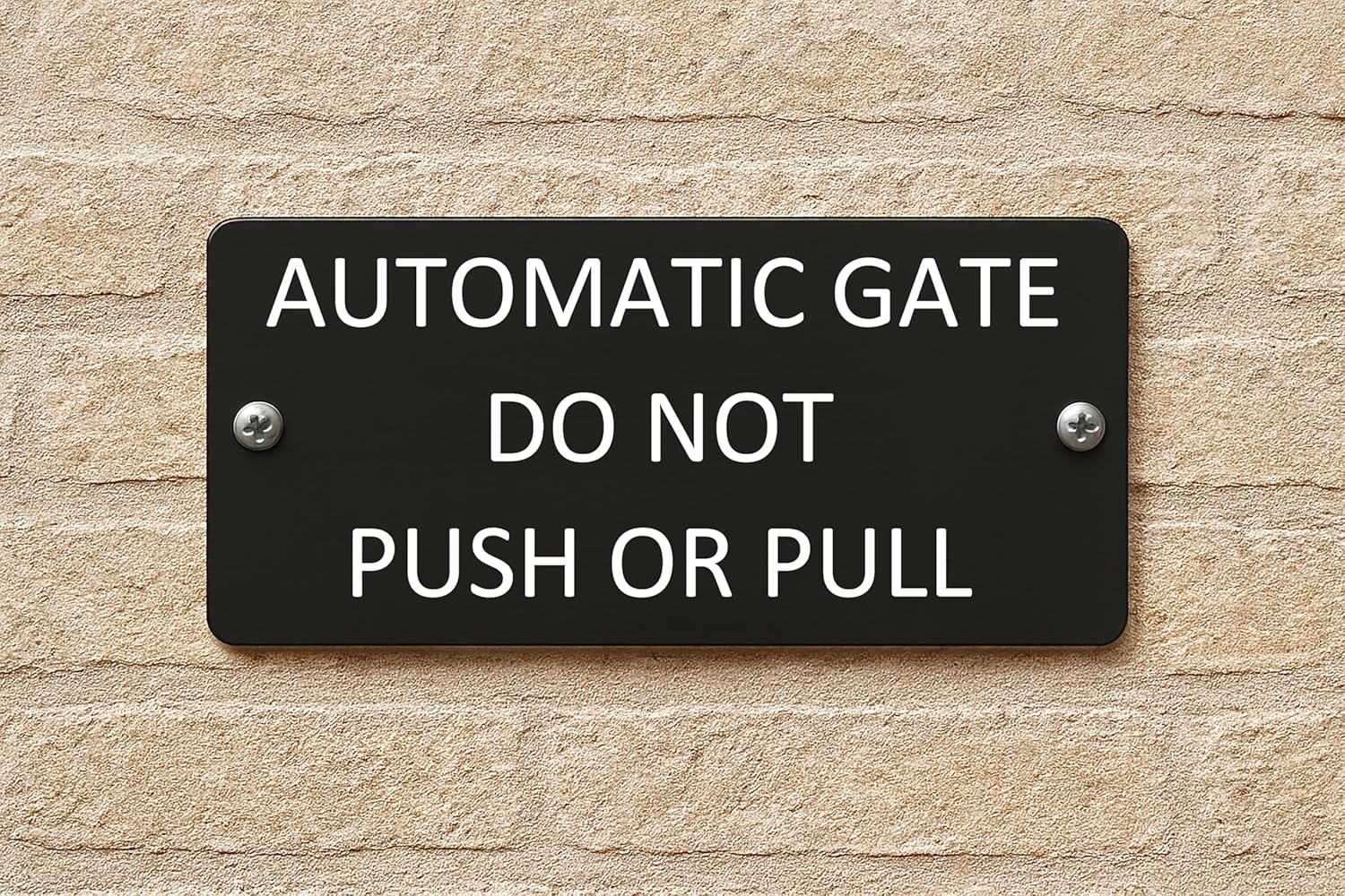 Automatic Gate DO Not Push or Pull, Gate Sign, Waterproof Sign 100X200Mm