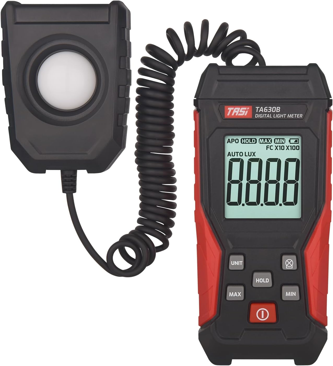 Digital Light Meter Illuminance Lux Meter with Reco Function LCD Display 0~200,000 Measurement Range Flexible Sensor Light Tester for Photography Plants Indoor Outdoor-Gtrh image number 1