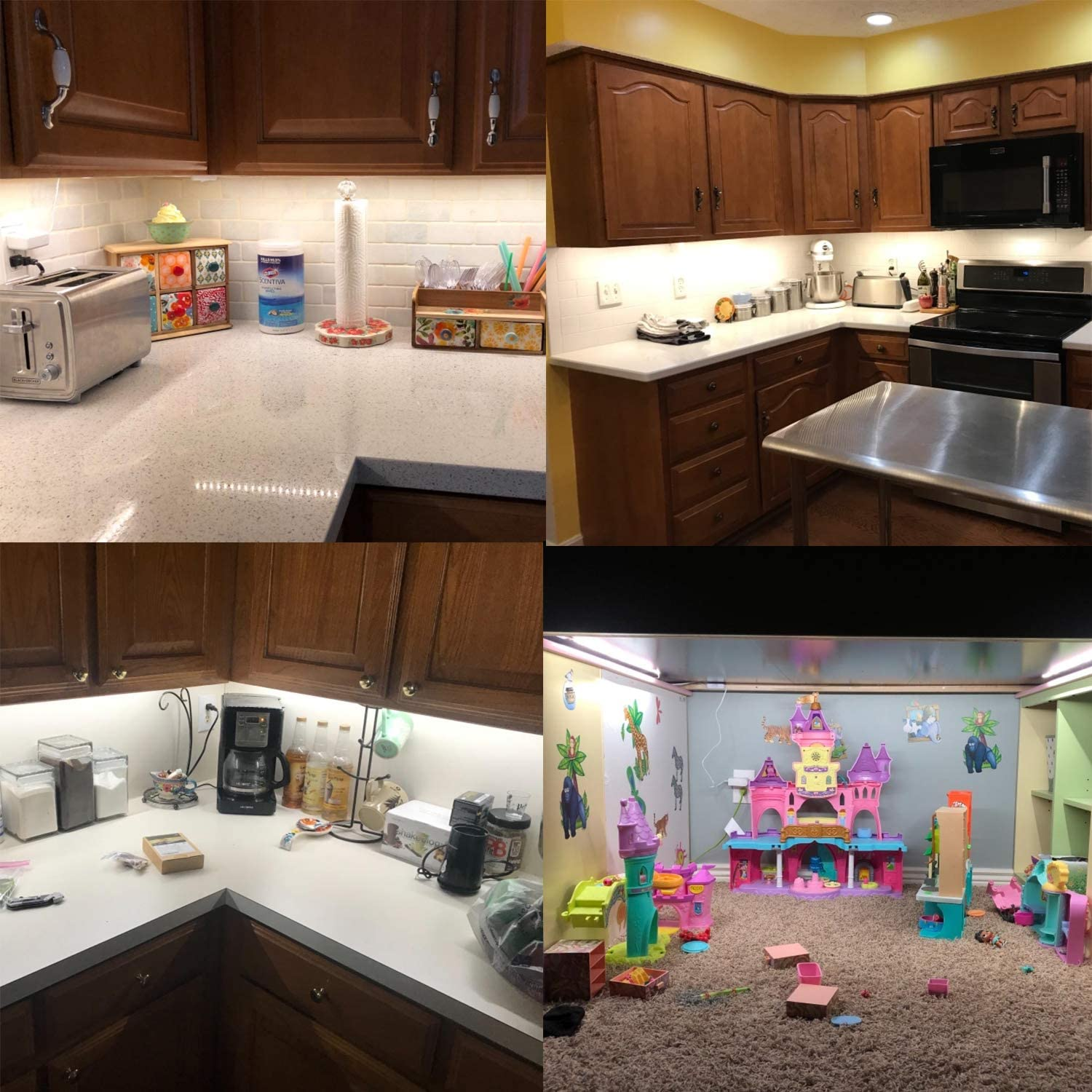 Ampper 12V Van Interior LED Light Bar, 48 Leds Interior Light with Switch for Car Van RV Cabinet Showcase Indoor Home and More (4 Pcs) image number 3