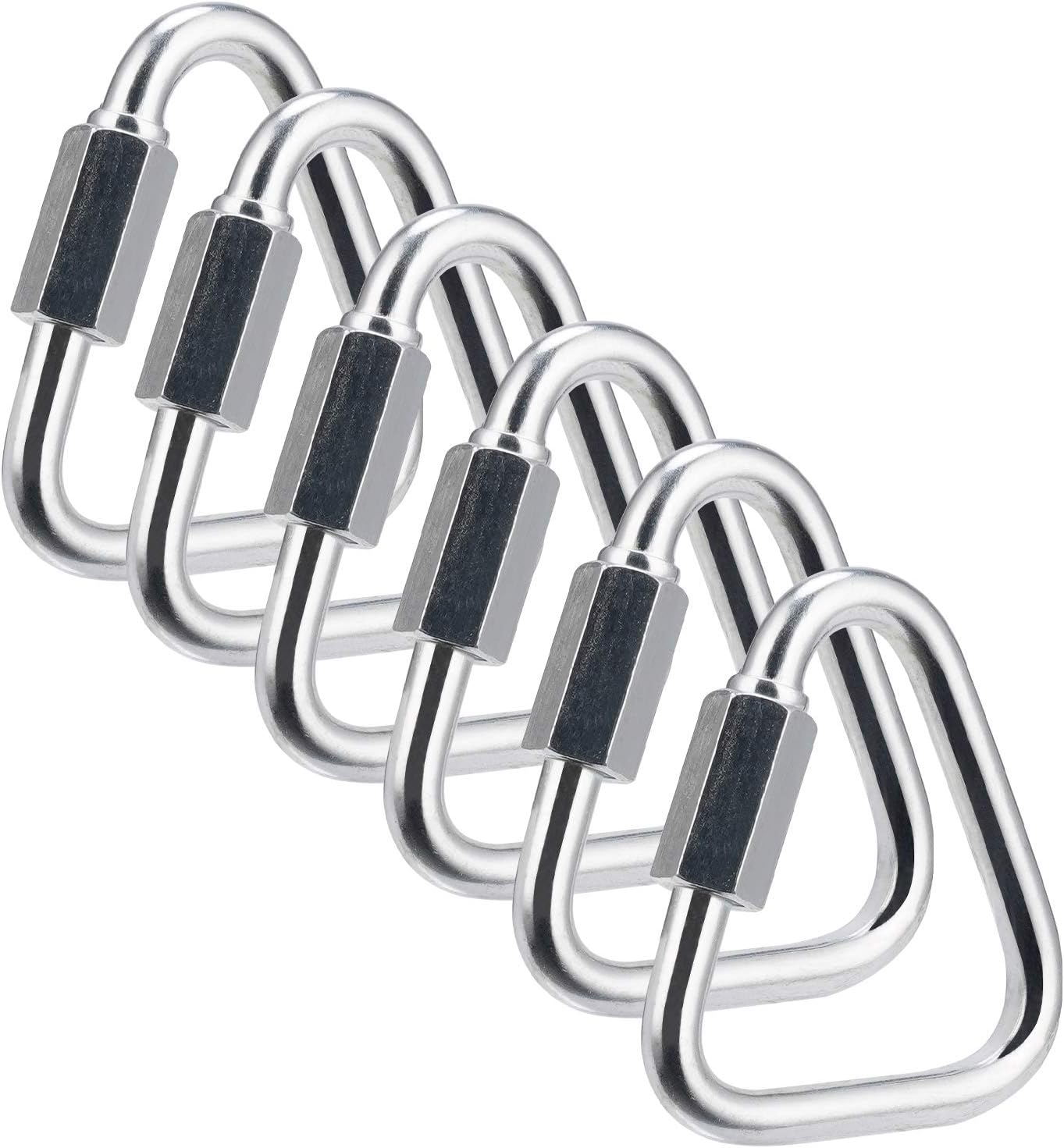 Delta Quick Link Triangle Locking Carabiner 1/4" M6 6MM 6Pcs