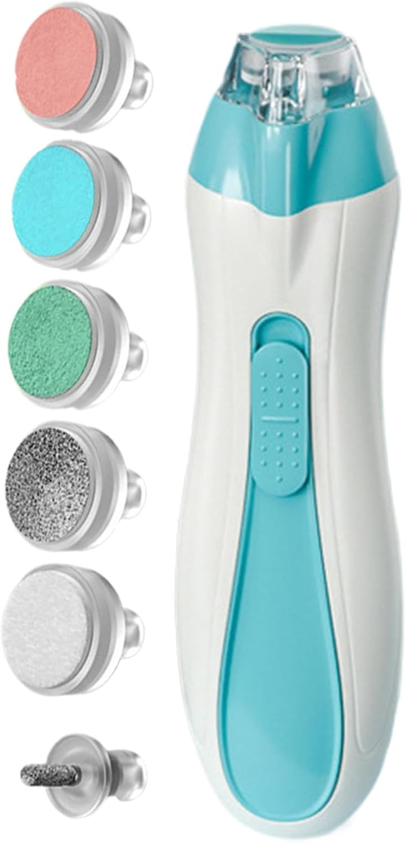Electric Baby Nail Trimmer - Electric Nail File for Baby | Electricc Naill Grinder, Trim Buffer Kit with Led Light Anti-Pinch Battery Powered Children'S Manicure Care Set for Boys Girls Babies