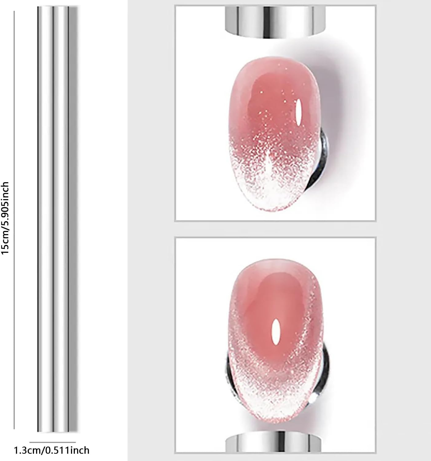 1 Piece Silver Cat Eye Magnet Double-Ended Strong Nail Magnet Stick for Cat Eye Gel Nail Polish image number 5