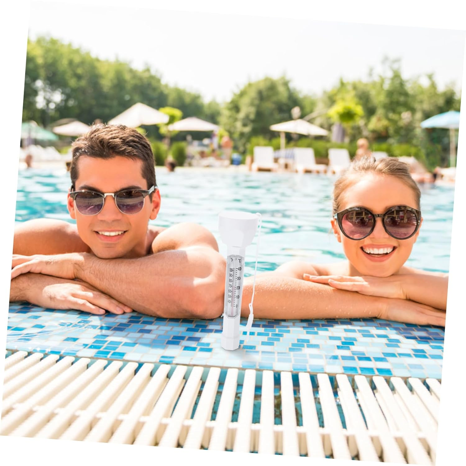 VICASKY Floating Pool Thermometer Floating Water Temperature Gauge for Swimming Pools Fishponds and Bathtubs Easy Read Measurement Tool image number 2