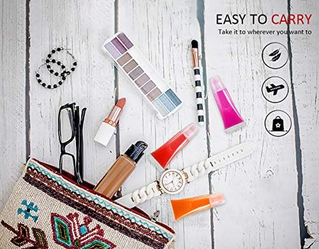 AMORIX 50PCS 5Ml Refillable Lip Gloss Tubes Empty Soft Cosmetic Tubes Lip Balm Containers for Women Girls Cosmetic Sample DIY with Free Syringe + Tag Labels Stickers image number 5