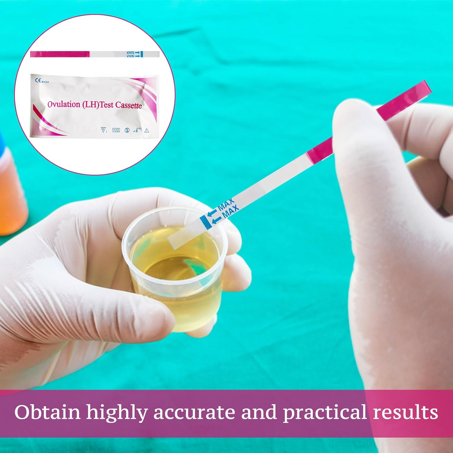 Ovulation Test, 50 Pcs Ovulation Test Strips Kit, Ovulation Tests for Women Home Testing, Accurately and High Sensitivity Result Ovulation Test Kit, Easy at Home Ovulation Strips Tracker Predictor