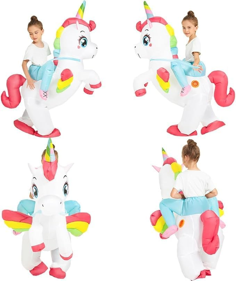 Inflatable Unicorn Costume for Funny Inflatable Costume for Men Women Blow up Costume Halloween Party Cosplay image number 2