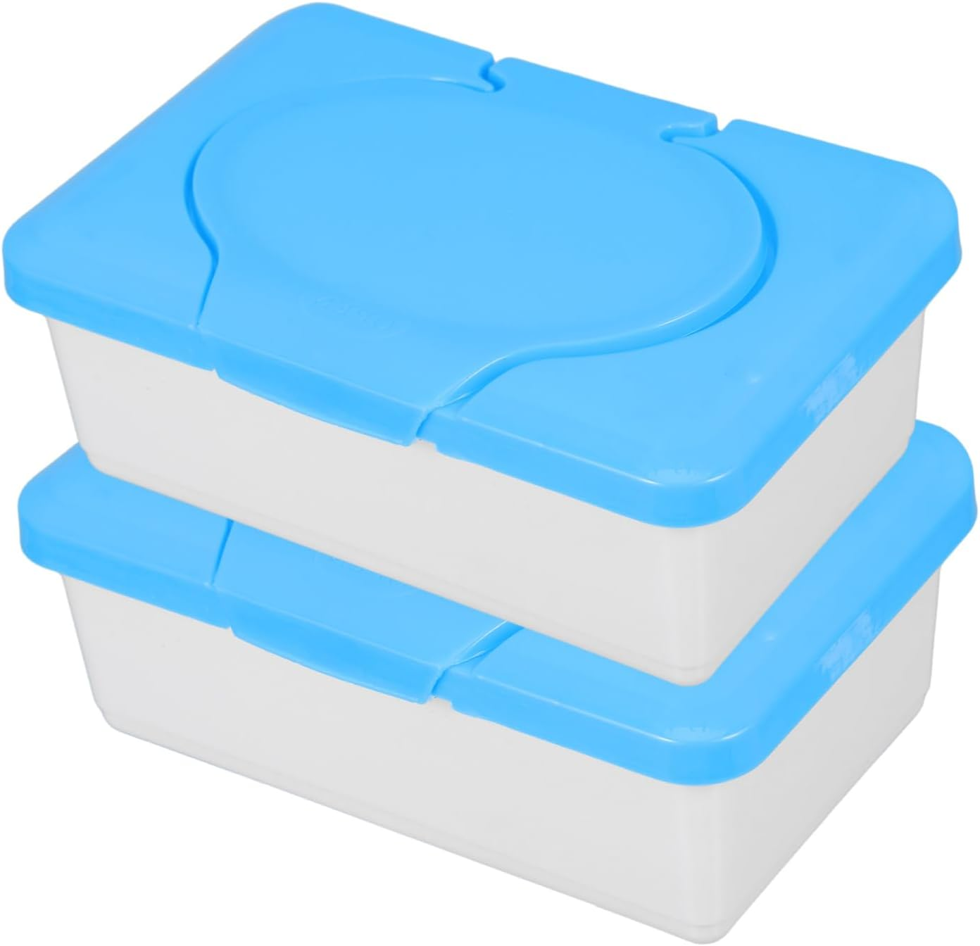 2Pcs Cleansing Wipes Box Portable Refillable Dispenser for Bathroom and Nursery Travel Use Plastic Storage Case image number 4
