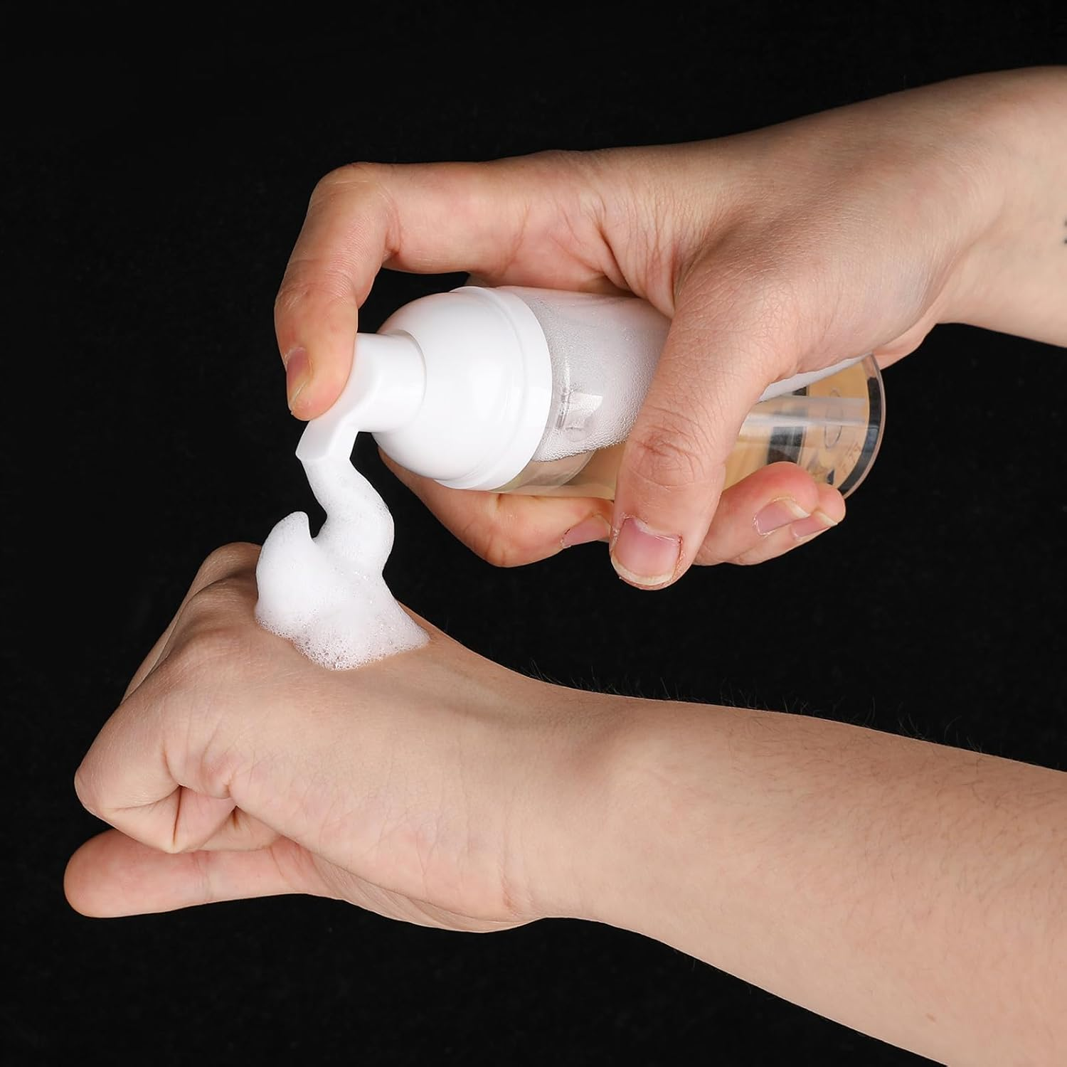 3 Pcs 2Oz Empty Travel Foaming Dispenser Soap Foam Bottle Foam Pump Bottle for Shampoo Hand Soap Lash Cleanser(Clear)