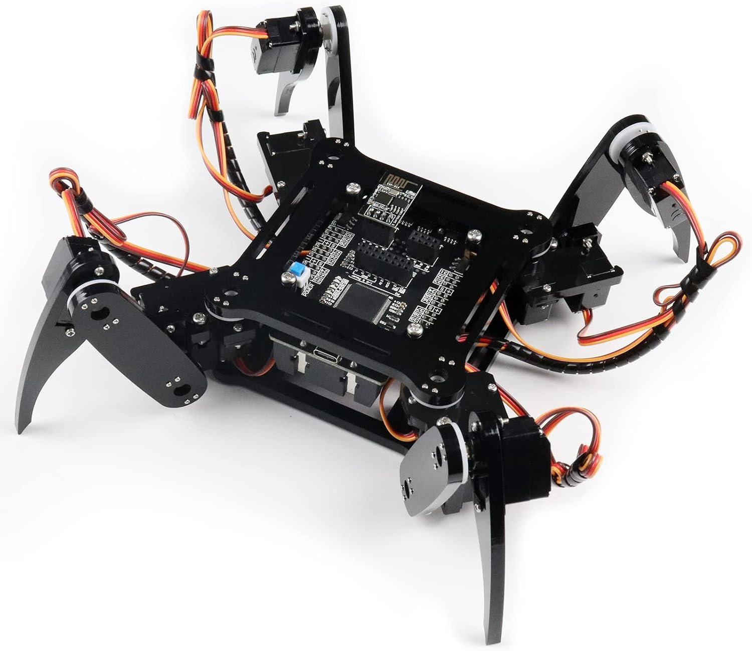 Freenove Quadruped Robot Kit (Compatible with Arduino IDE), Walking Crawling Twisting, App Remote Control, Servo STEM Project