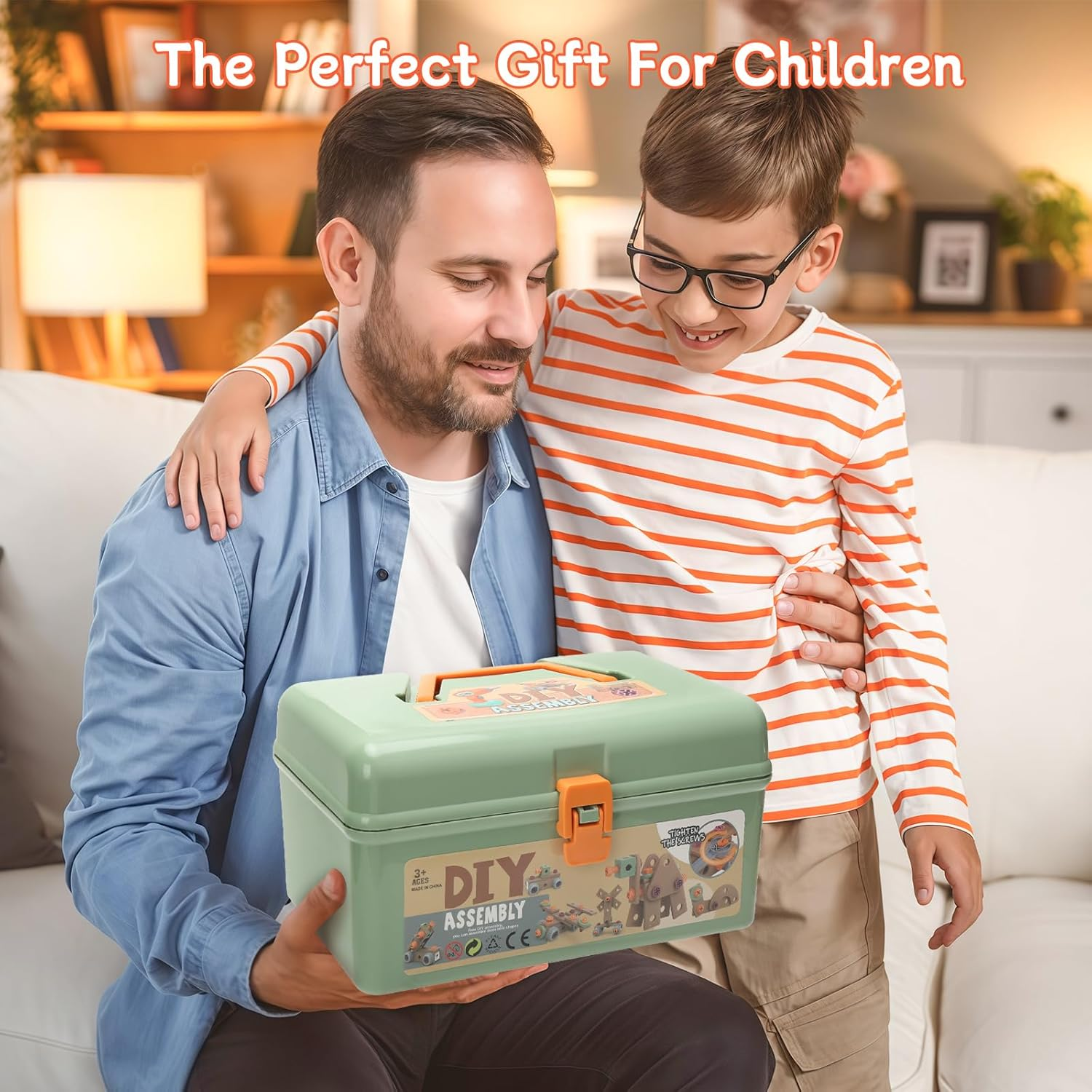 MR.TIMELAG Kids Tool Set - 144PCS Pretend Play Construction Toy with Tool Belt, Electric Drill & Building Blocks - STEM Learning Toys for Boys Girls Ages 3-8 Years Old image number 5