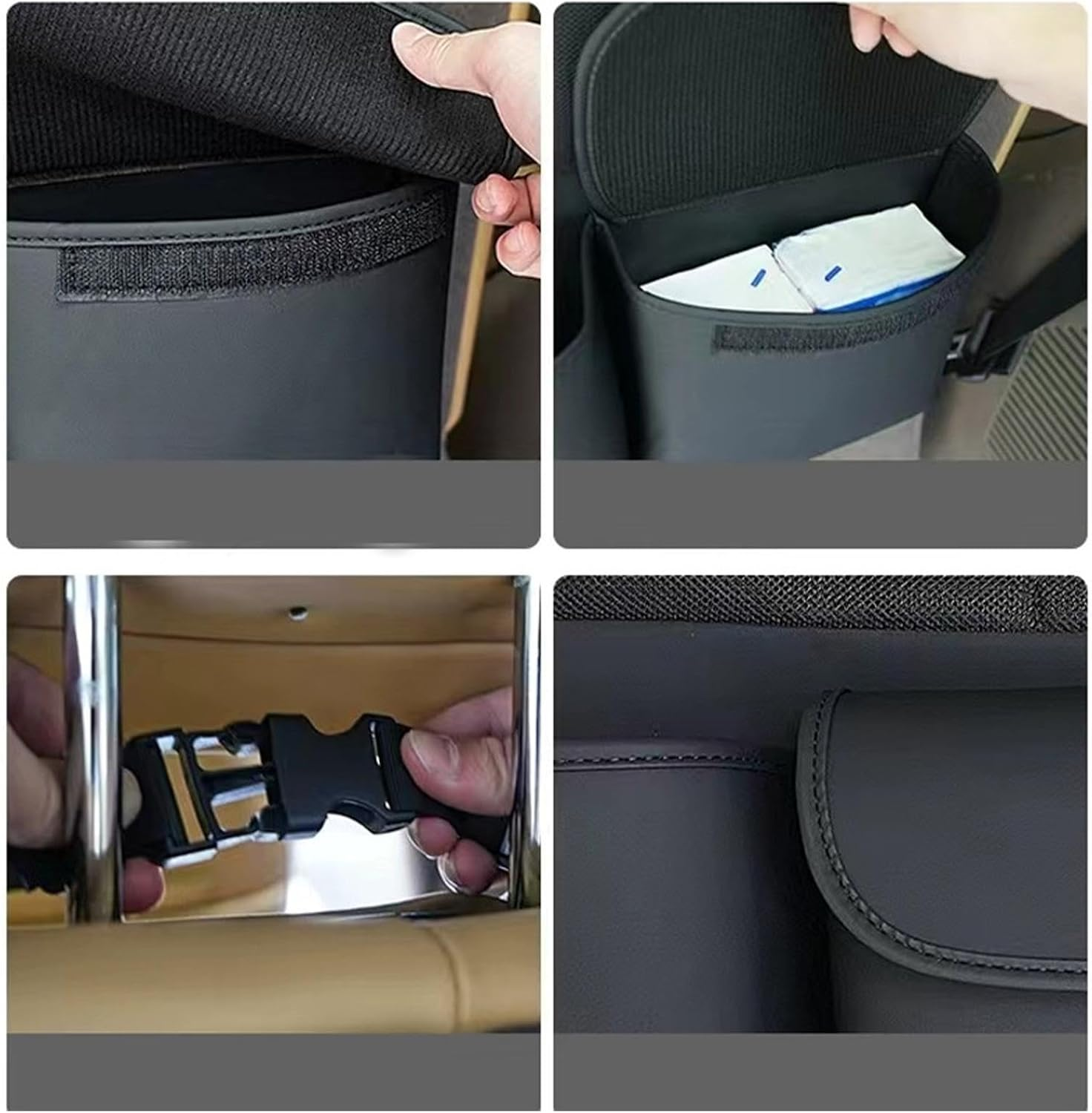 Generisch Back Seat Car Organiser, Car Seat Storage Bag - Car Storage, Seat Pocket, Headrest Organiser, Car Document Holder with Large Capacity for Motorhomes, Suvs, Trucks image number 3