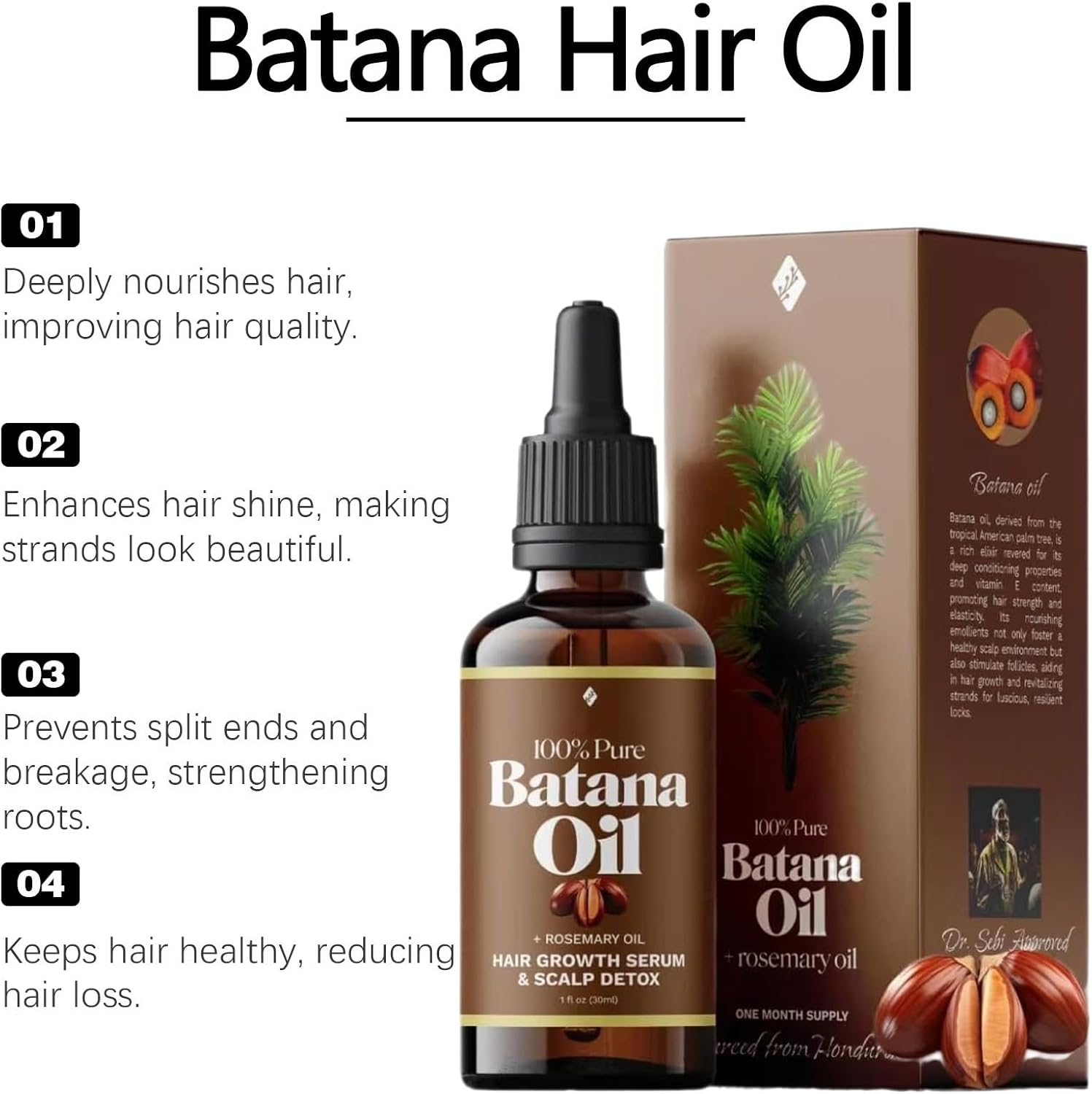 Batana Rosemary Oil, Batana Oil Hair Growth, Organic Batana Oil Australia, Organic Batana Oil Butter, Batana Oil Hair Treatment, Pure Batana Oil for Hair Growth image number 4