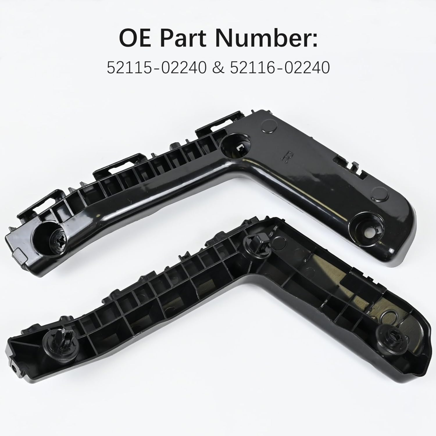 Front Bumper Retainer Bracket Hold Mount for Toyota Corolla 2014 2015 2016, Left & Right Driver Passenger Side Replace 52115-02240, 52116-02240, TO1043123, TO1042123