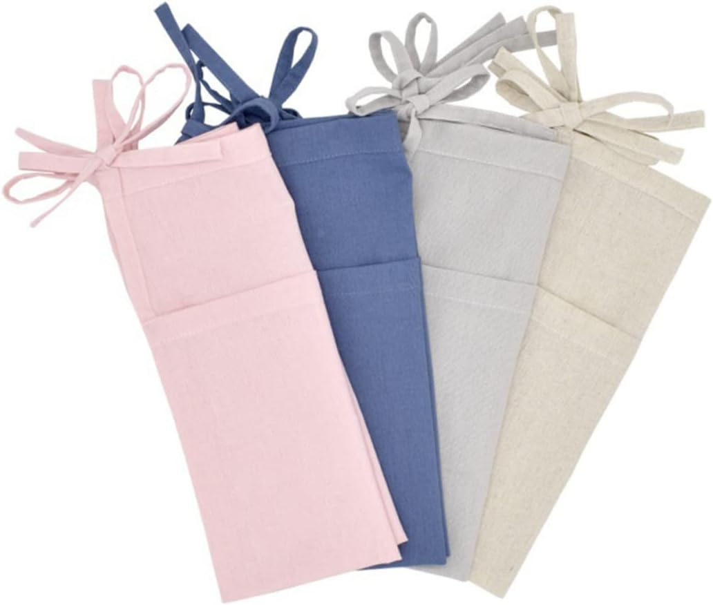 SHOWERORO 3Pcs Kindergarten Crib Bag Diaper Pouch Organizer Straps Double Pocket Sturdy Easy to Use for Nursery image number 4