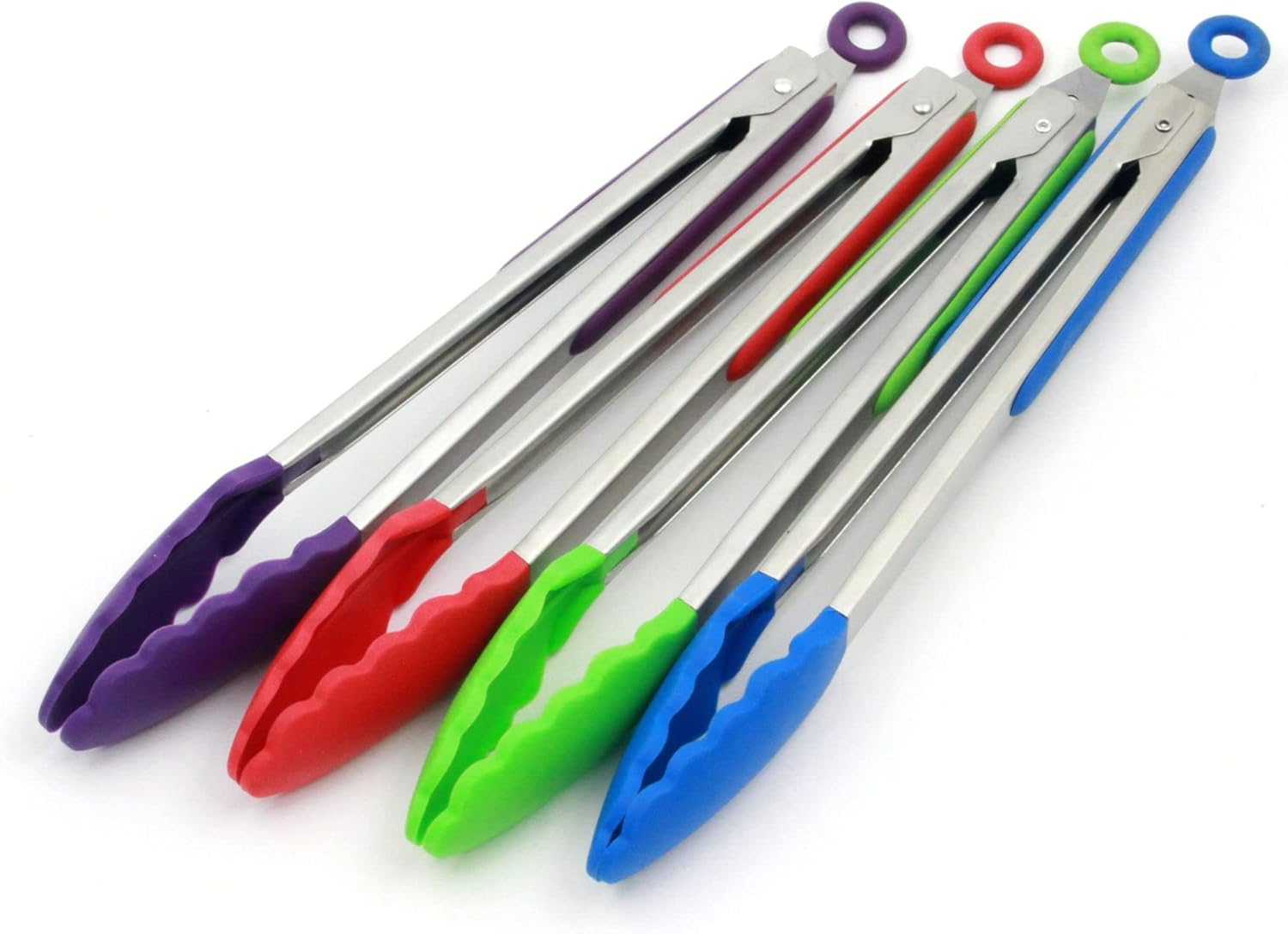 Chef Craft Premium Silicone Cooking Tongs, 12 Inch, Green image number 3