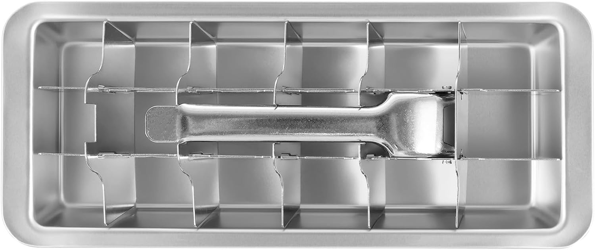 UKQRRTC Stainless Steel Ice Cube Tray, 18 Slot Removable Ice Cube Maker with Handle, Easy to Release Ice Cube Tray, Efficient Ice Cube Maker, Reliable Ice Cube Tray image number 6