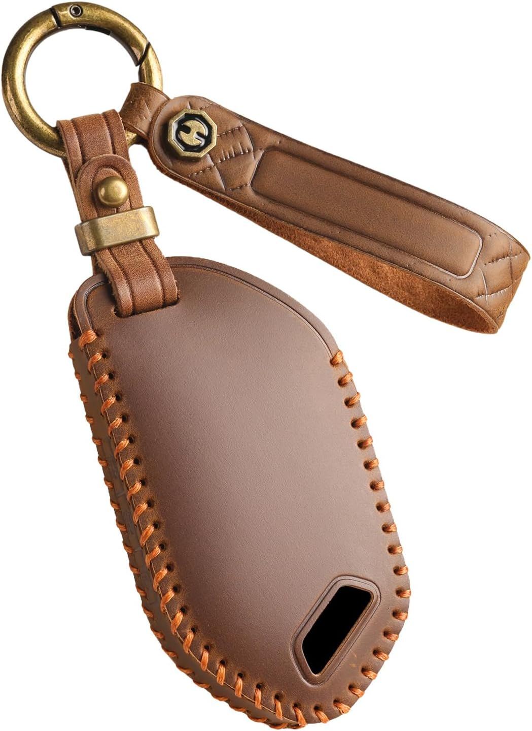 Ontto Cowhide Car Key Cover Fit for Kia Telluride 2023 2024 Sorento EV9 2024 2025 Keyless Go Key Holder Handmade Leather Case Keyring Keychain Smart Shell Accessories Protector 7 Buttons Blue